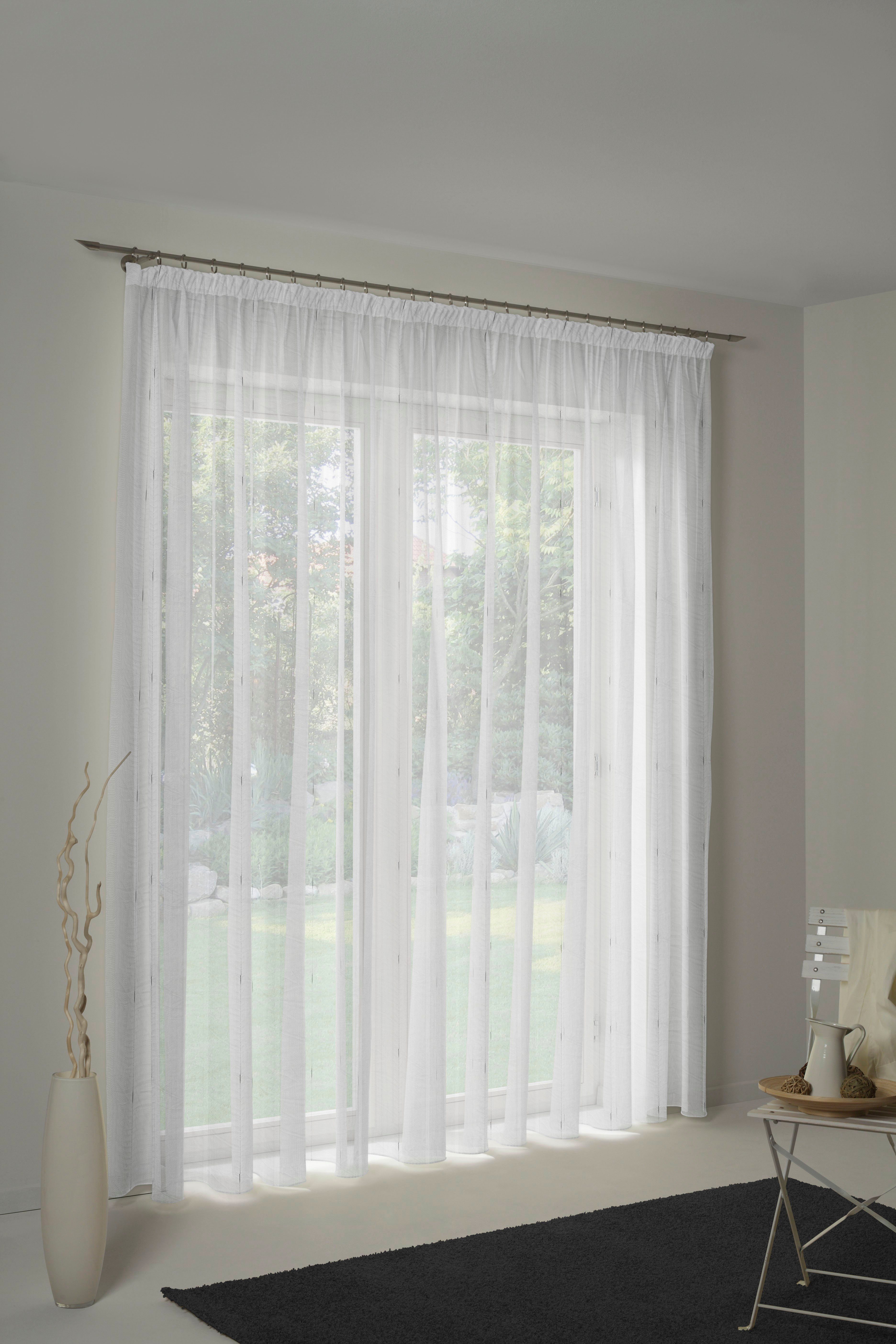 Wirth Gordijn Theresa (1 stuk) kant & klaar gordijnen maat hxb: 145x450 cm wit
