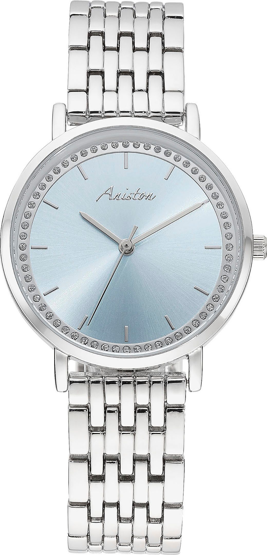 Aniston JEWELRY & WATCHES Kwartshorloge Horloge, dameshorloge, ideaal ook als cadeau, nieuwe collectie (set, 2-delig, Met wisselband)