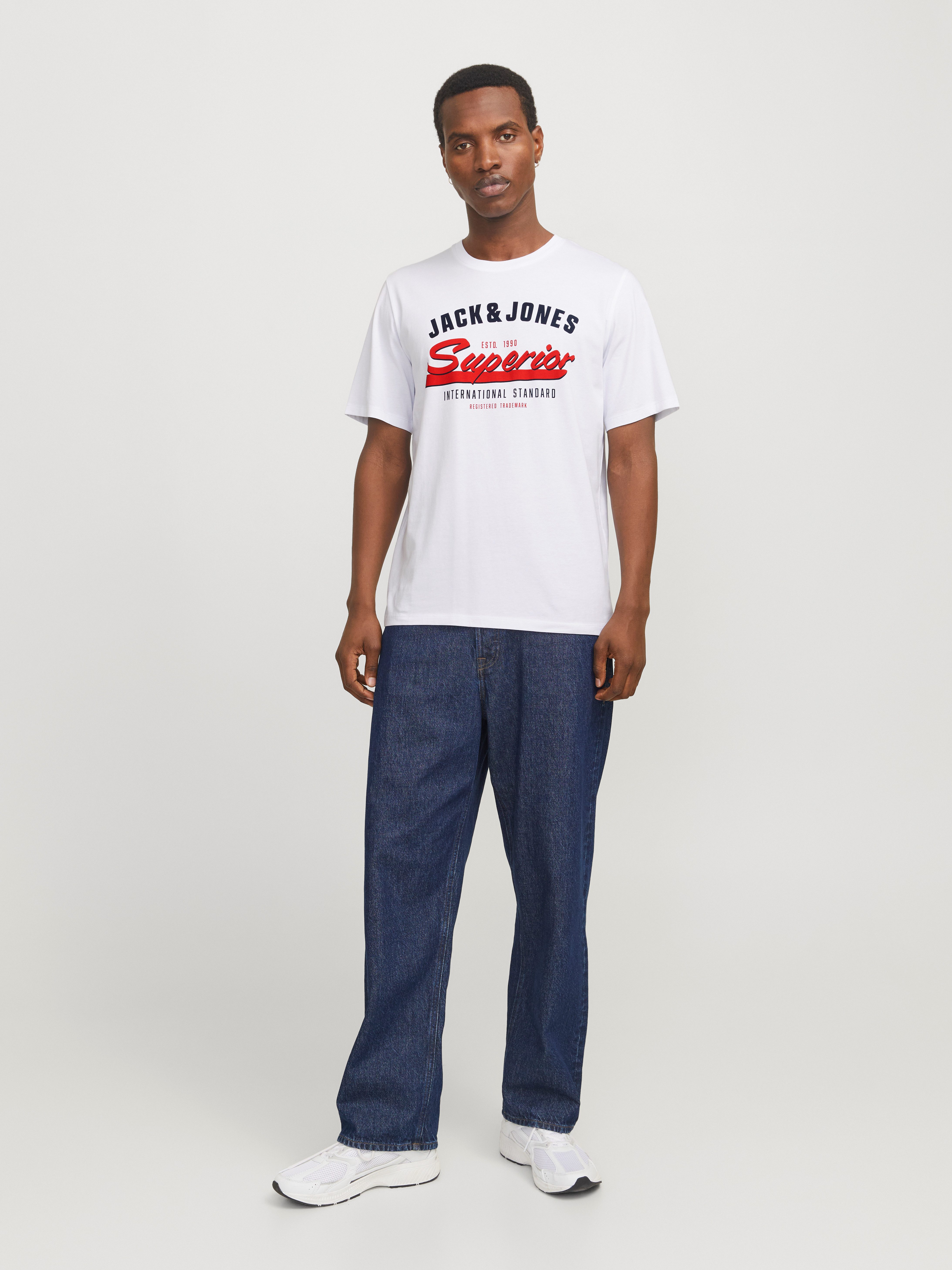 Jack & Jones Shirt met ronde hals JJELOGO TEE SS O-NECK 2 COL SS25 SN