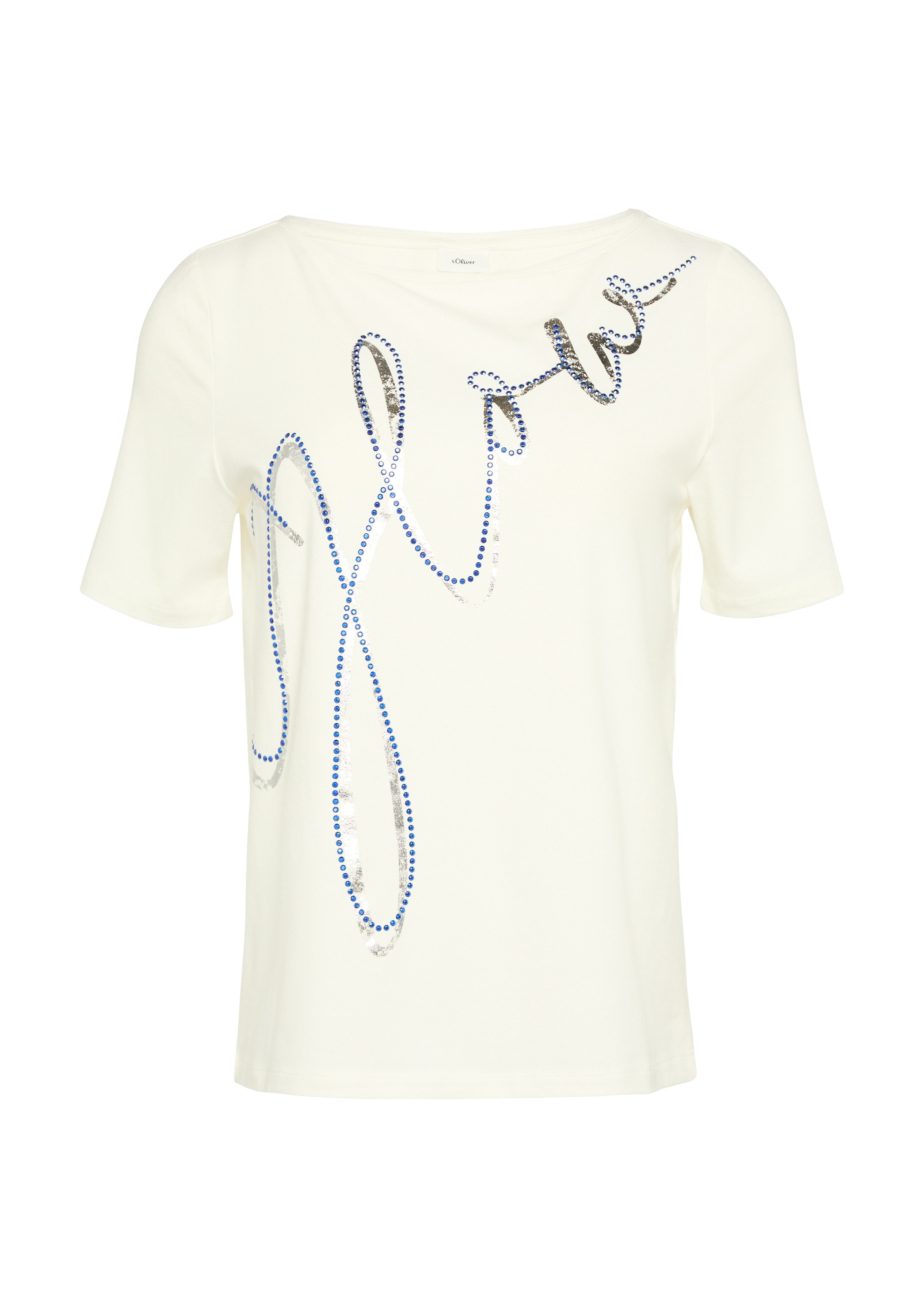s.Oliver BLACK LABEL T-shirt met belettering