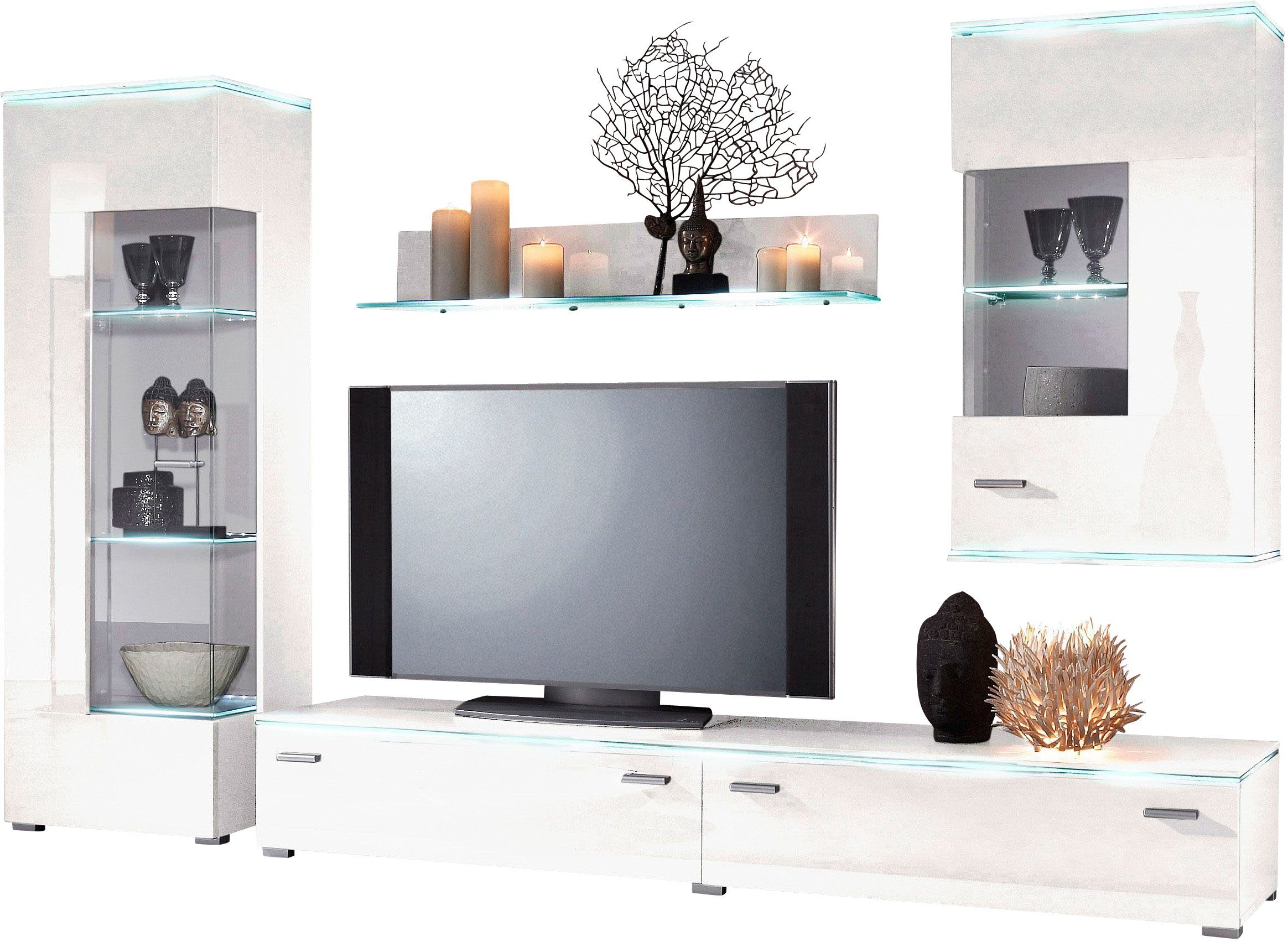 Höltkemeyer Wandmeubel Happy (set, 4-delig) tv-wandmeubels wit
