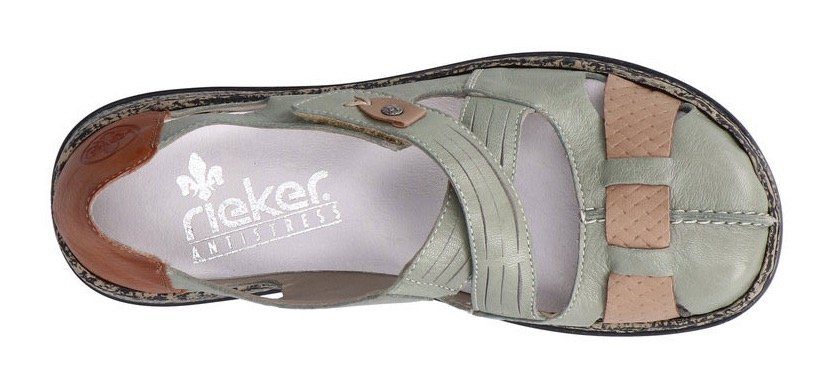 Rieker Klittenbandschoenen Gespschoen, slipper, zomerschoen met cut-outs