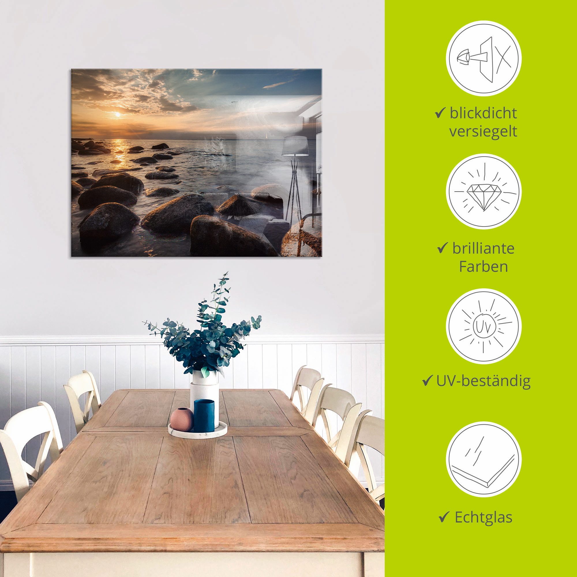 Artland Print op glas Thuiskomst ‘s avonds....