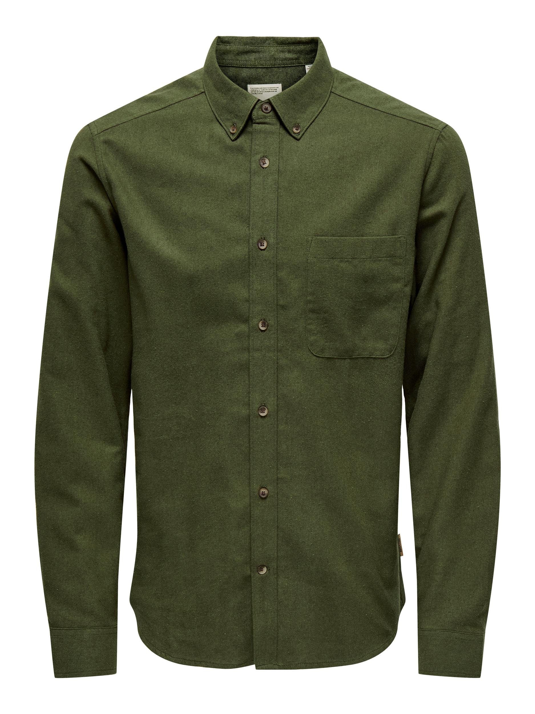 ONLY & SONS Overhemd met lange mouwen ONSGUDMUND SLIM 1-PKT SOLID SHIRT NOOS