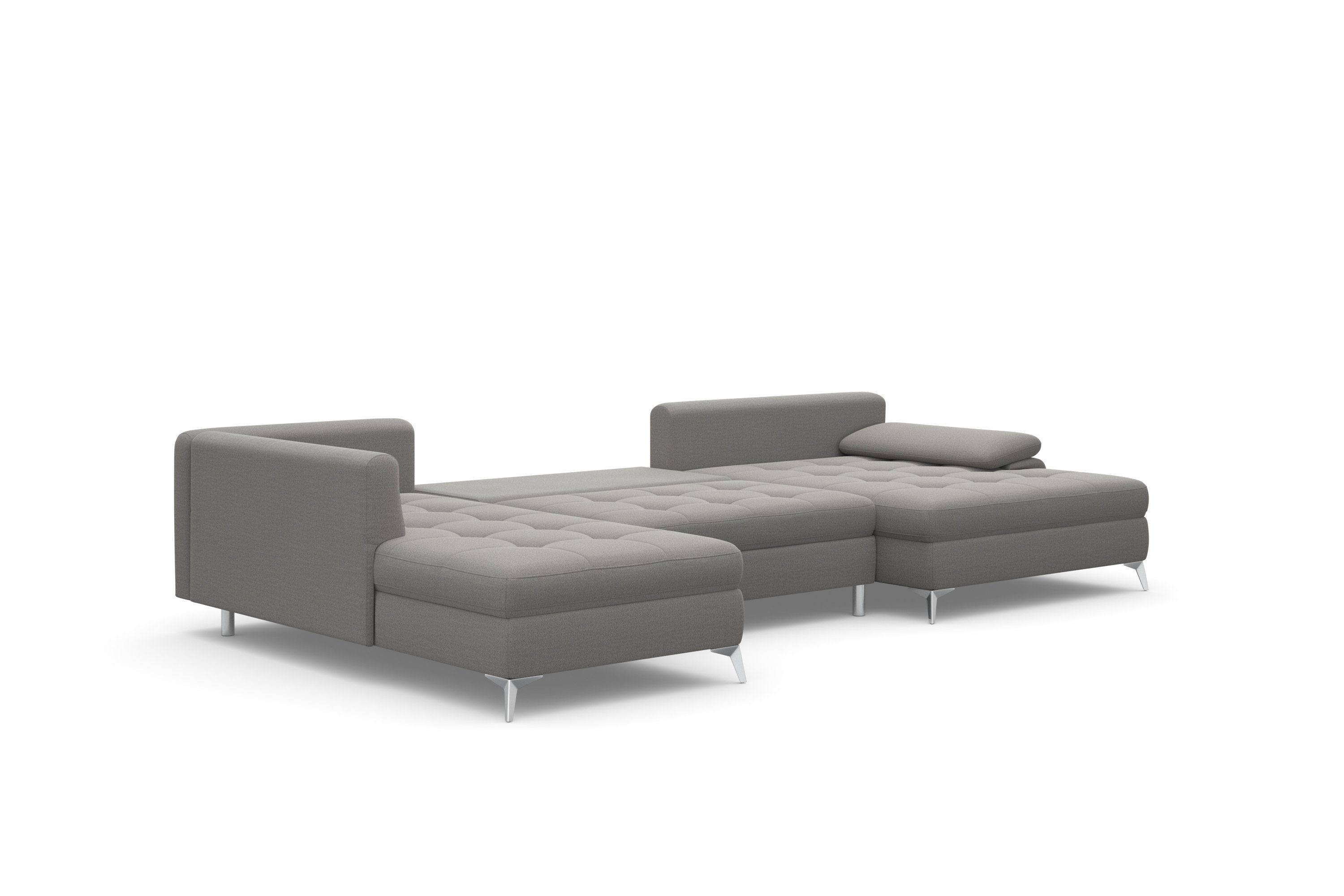 sit&more Zithoek Latigo U-vorm met mega-récamier, naar keuze met slaapfunctie en bedkist