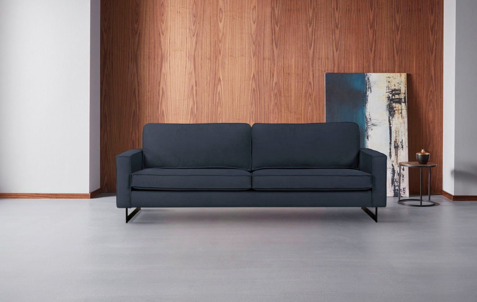 Places of Style 3-zitsbank Maxi-uitvoering Pinto, 236 cm, cord, chenille, leerlook