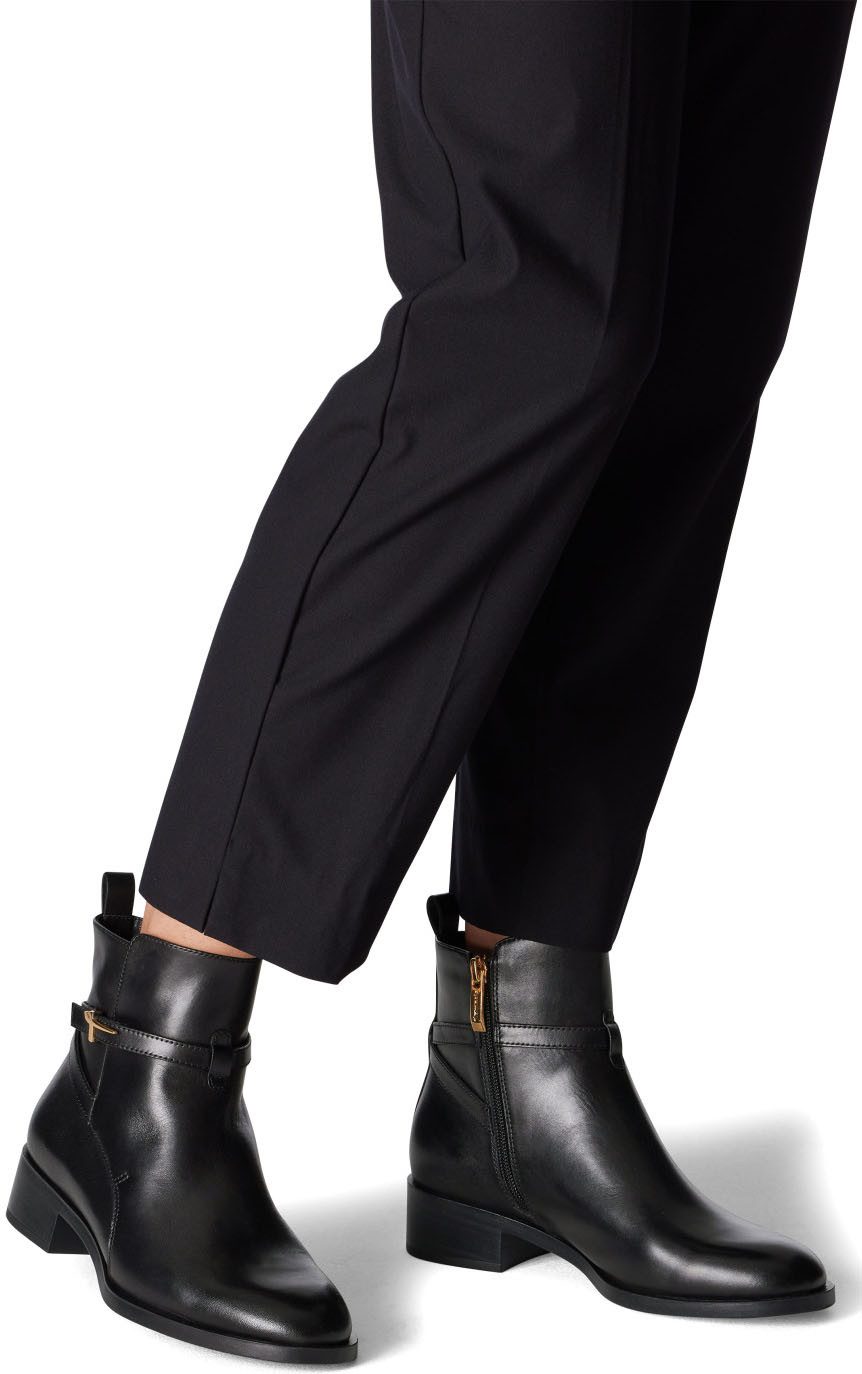 Tamaris Laarsjes blokhak, business schoen, ankleboots met t-logo decoratie