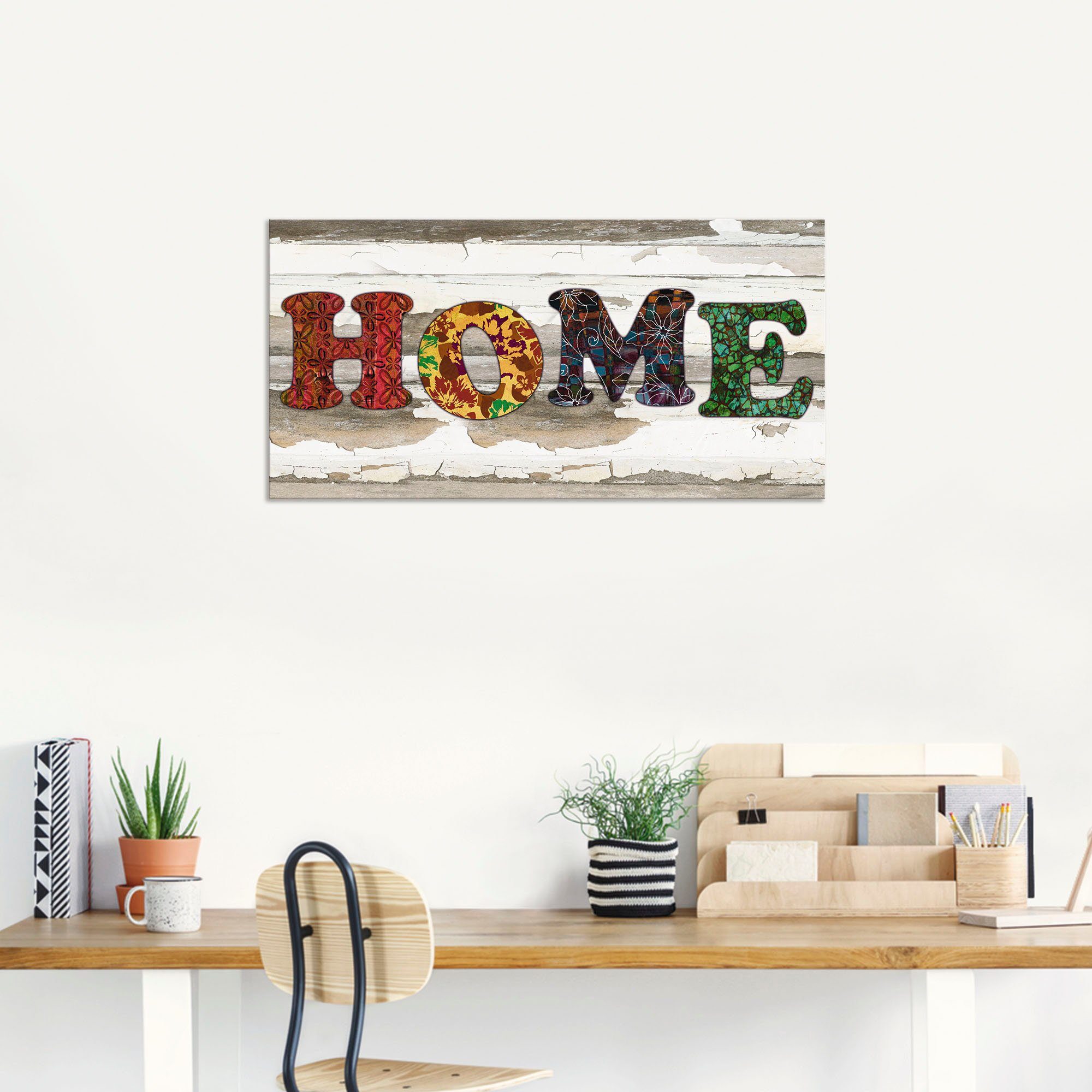 Artland Artprint Kleurrijk huis als artprint van aluminium, artprint voor buiten, poster in diverse formaten