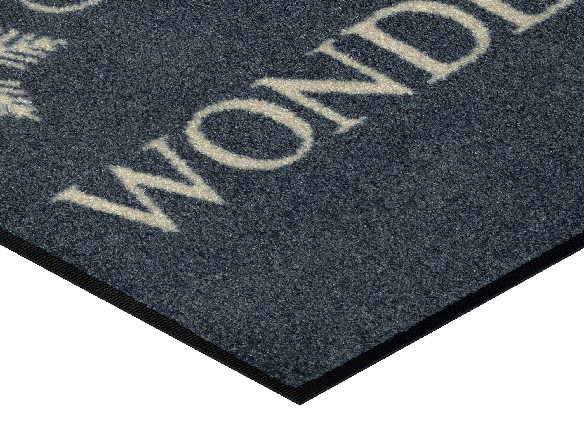 wash+dry by Kleen-Tex Mat Winter Wonderland Inloopmat, met quote, geschikt voor binnen en buiten, wasbaar