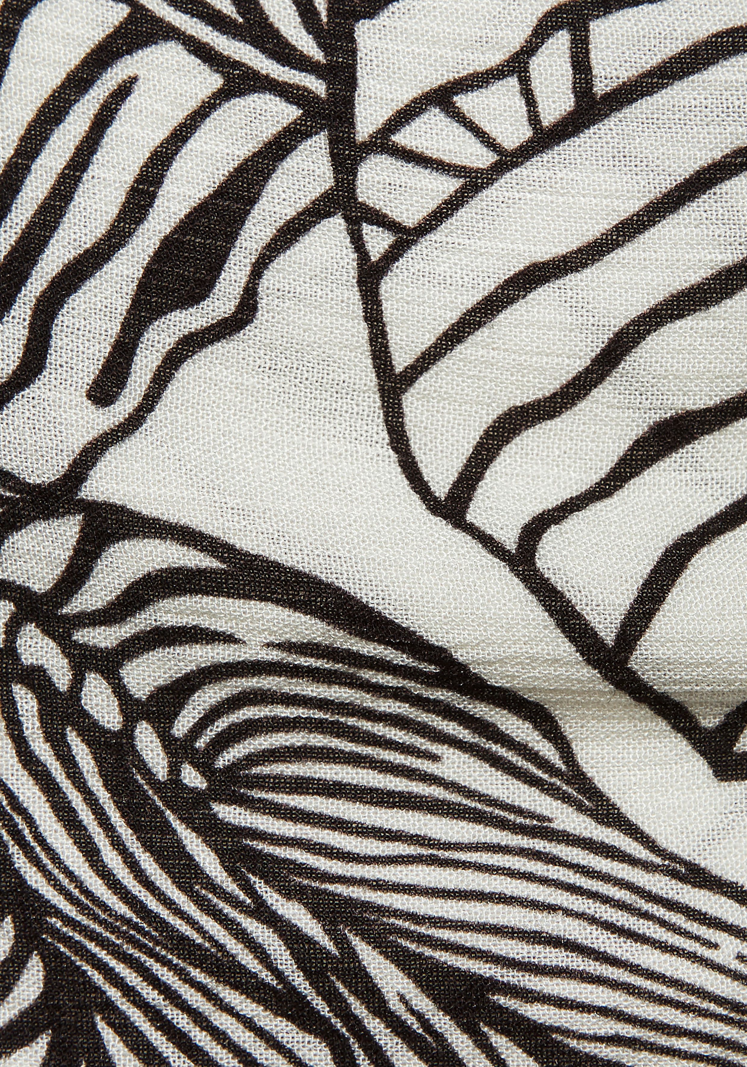 s.Oliver RED LABEL Beachwear Bandeautop met knoopdetail en alloverprint, schoudervrij, figuuraccentuerend