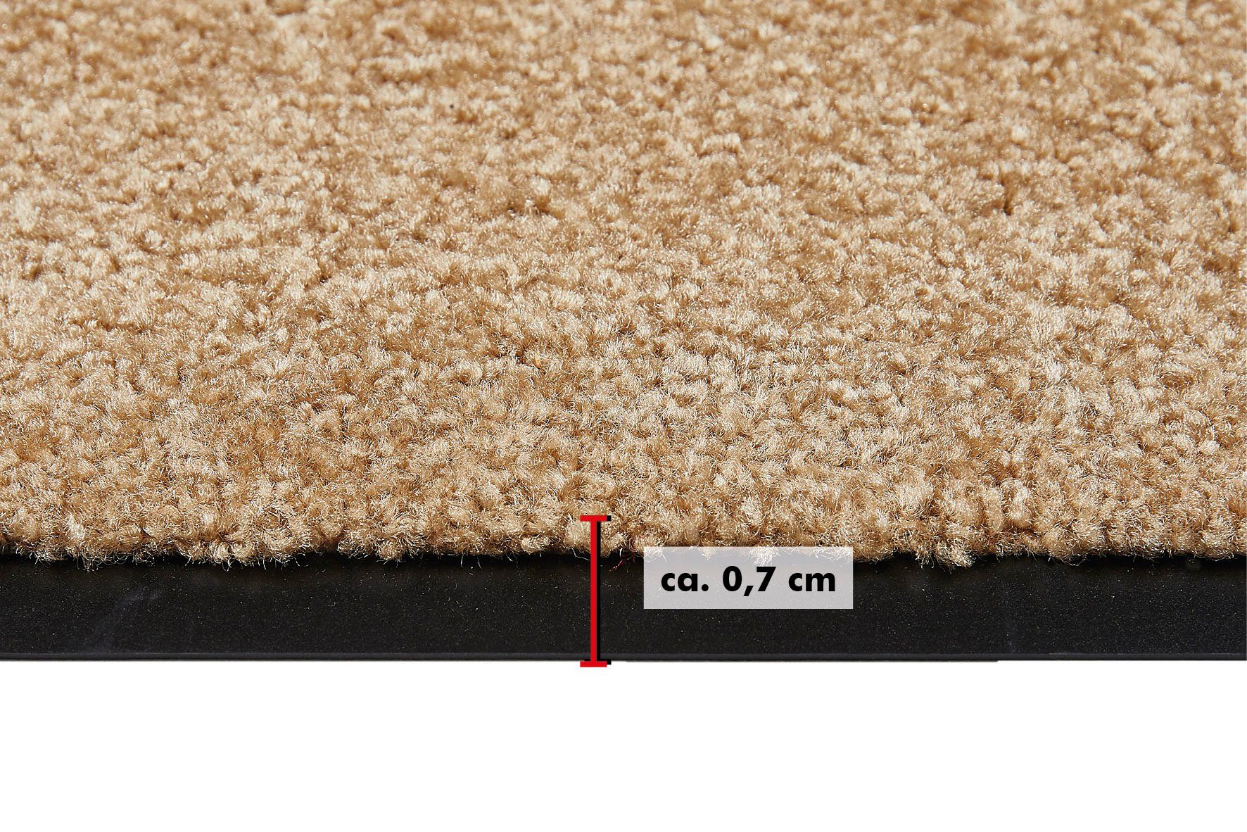 Andiamo Mat Super Wash & Clean, Made in Belgium Vuilopvangmat, uni kleuren, antislip, wasbaar