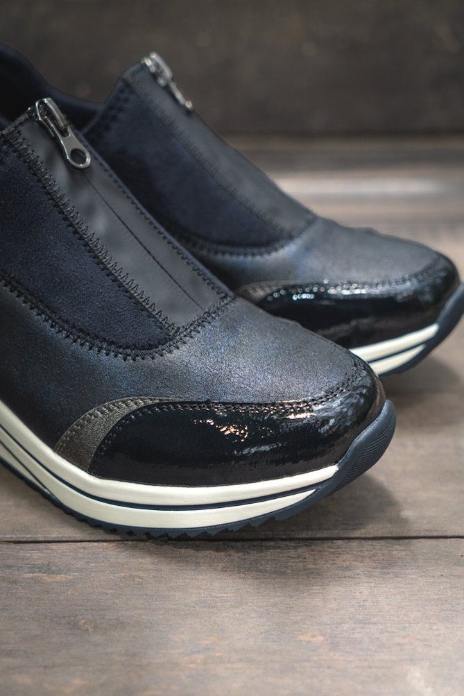 Remonte Slip-on sneakers Elisabeth Hurley-Collection , wedge sneaker, slipper, instapschoen, vrijetijdsschoen, vegan