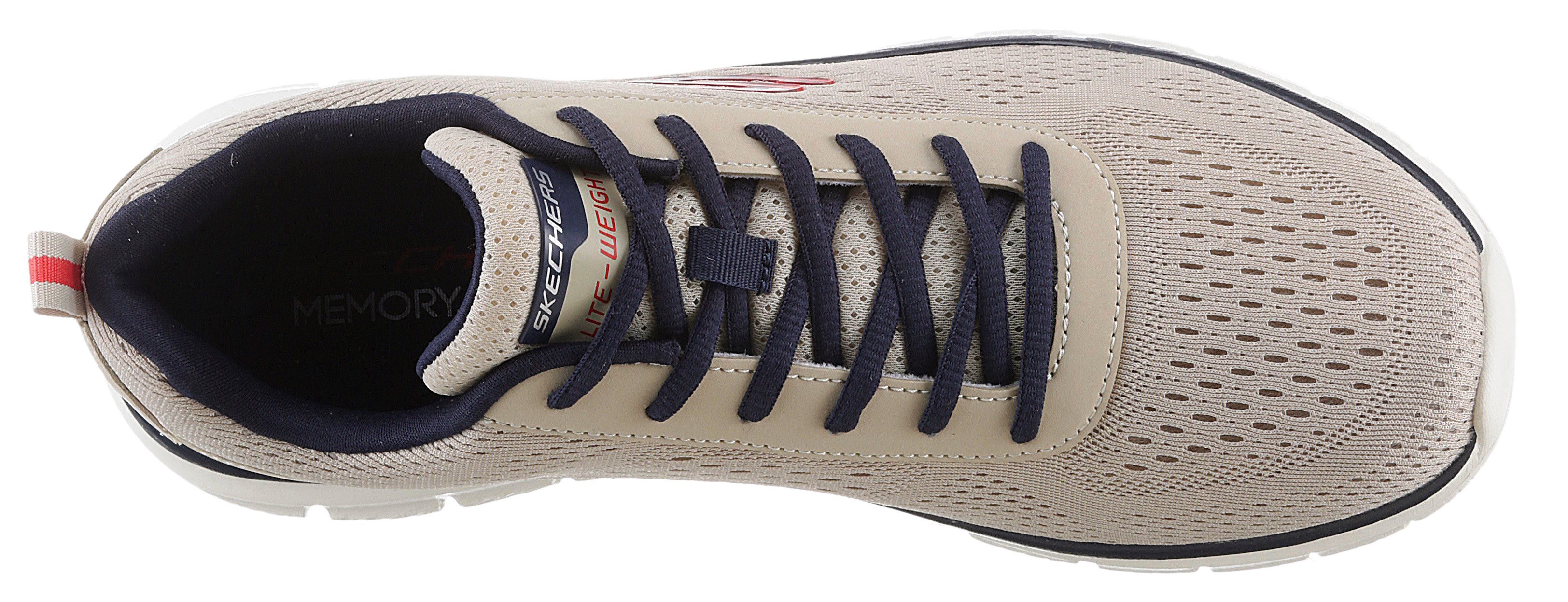 Skechers Slip-on sneakers TRACK-LESHUR Vrijetijdsschoen, trainingsschoen, instapschoen in materiaalmix