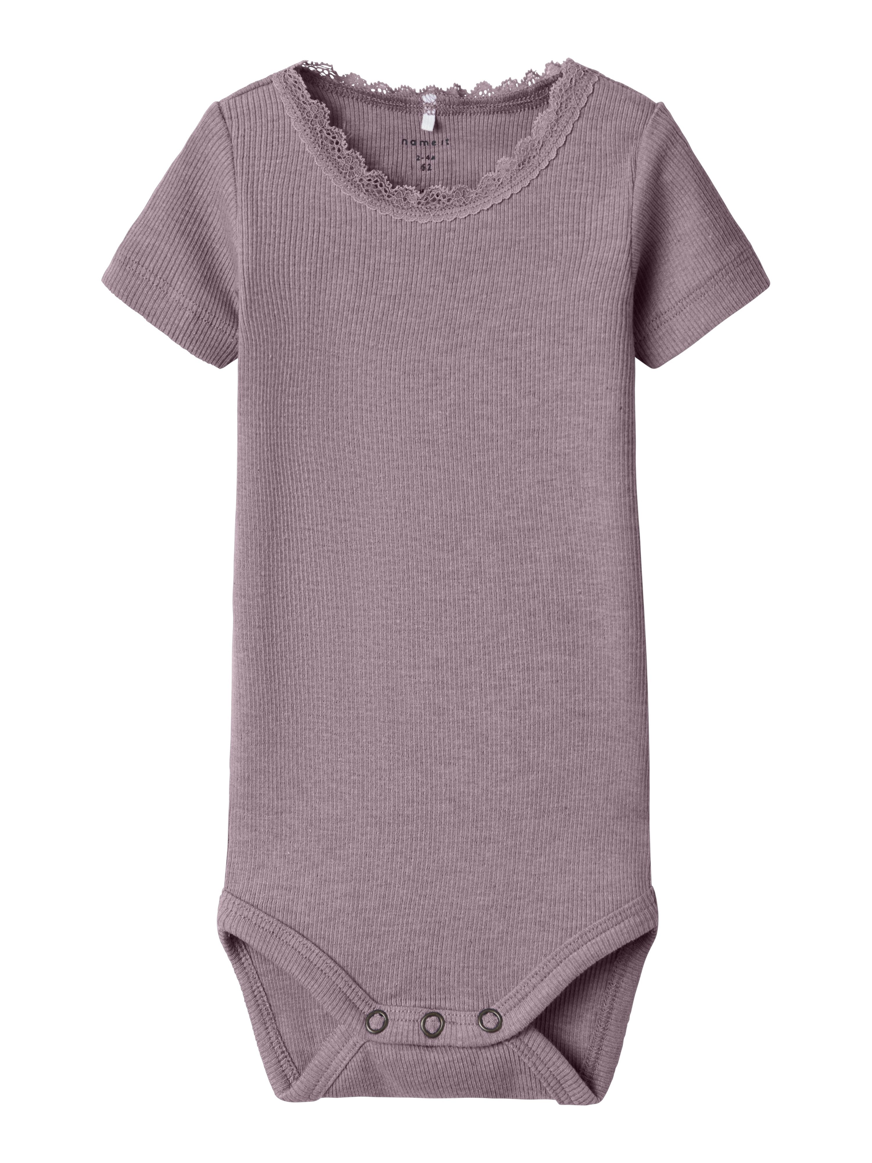Name It Body met korte mouwen NBFKAB SS BODY NOOS meisjes rompertjes maat 50 paars