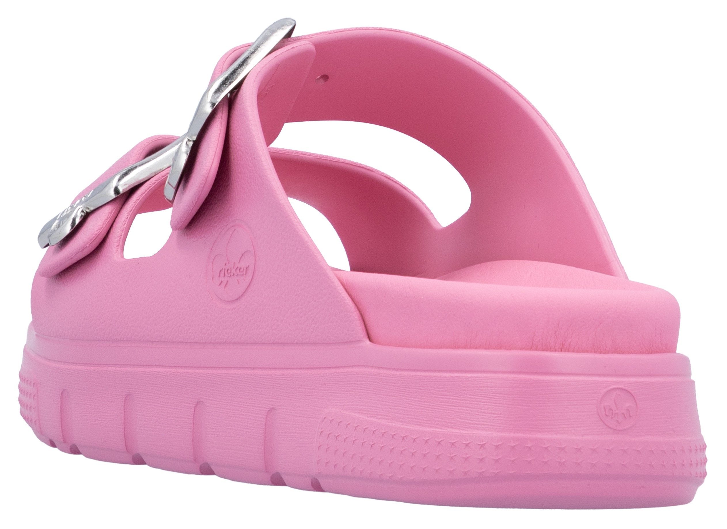 Rieker Slippers , plateau, zomerschoen, slippers in breedte g (=wijd)