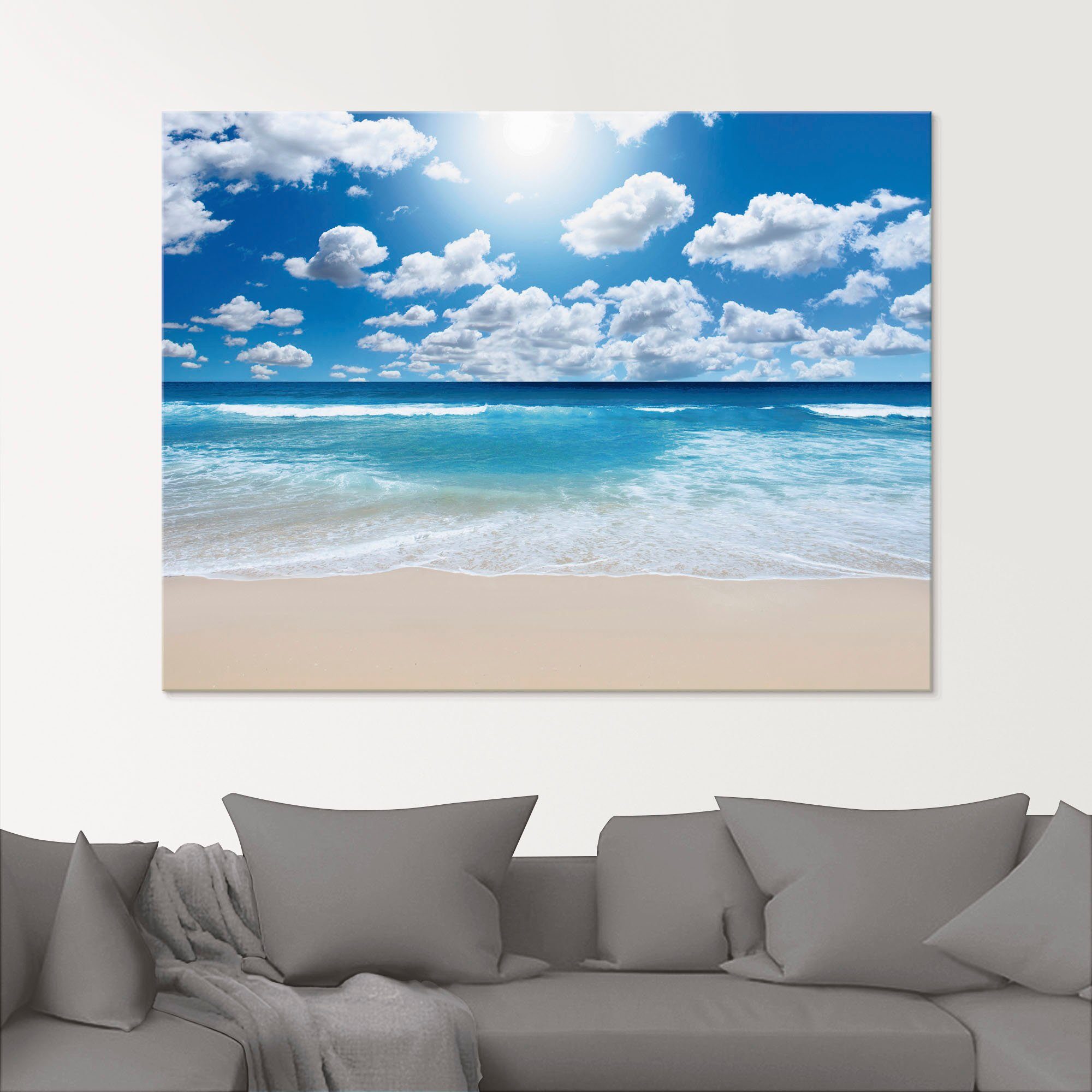 Artland Print op glas Groot strandlandschap in verschillende maten