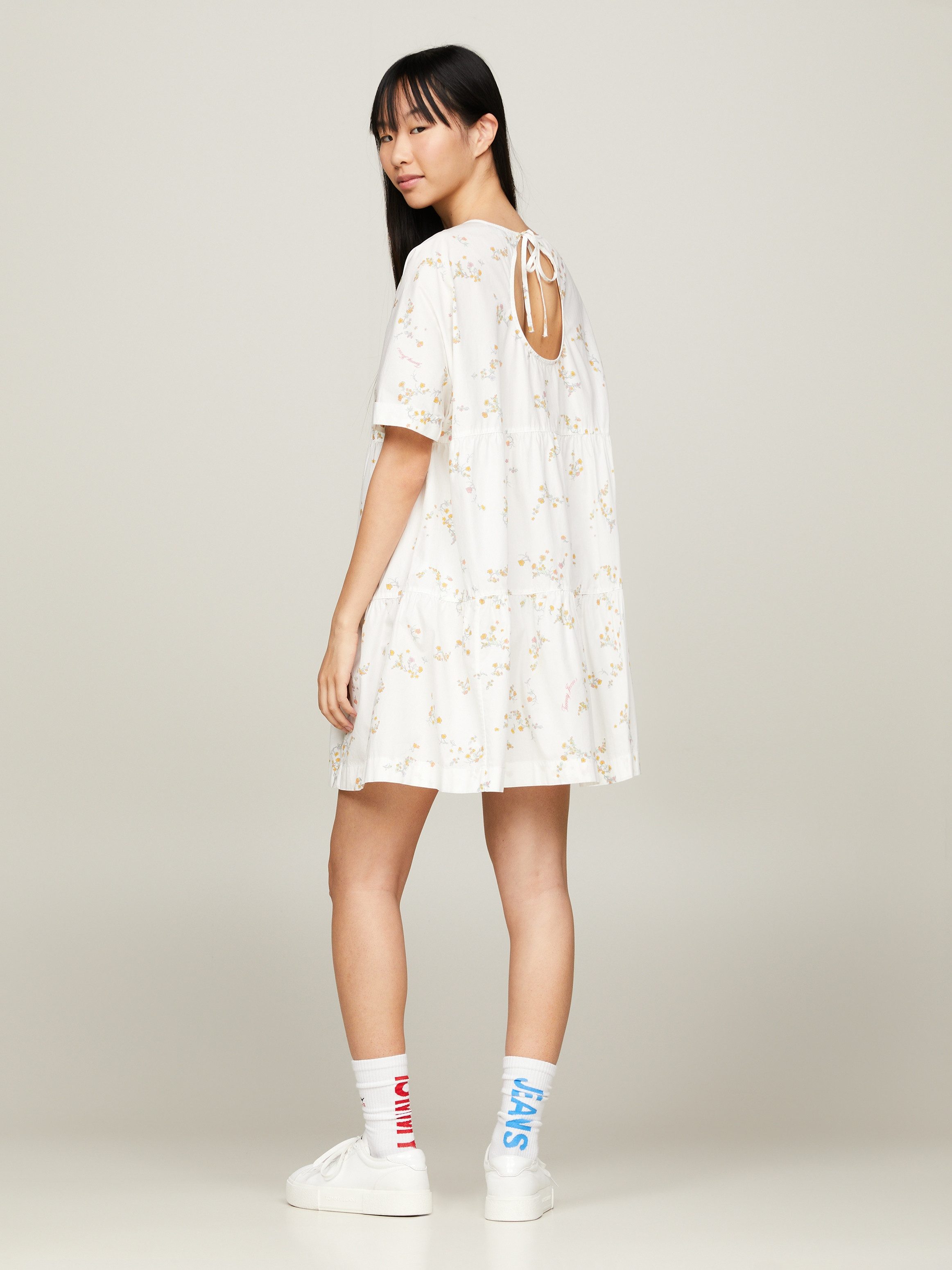 TOMMY JEANS Blousejurk TJW POPLIN A-LINE SS DRESS EXT