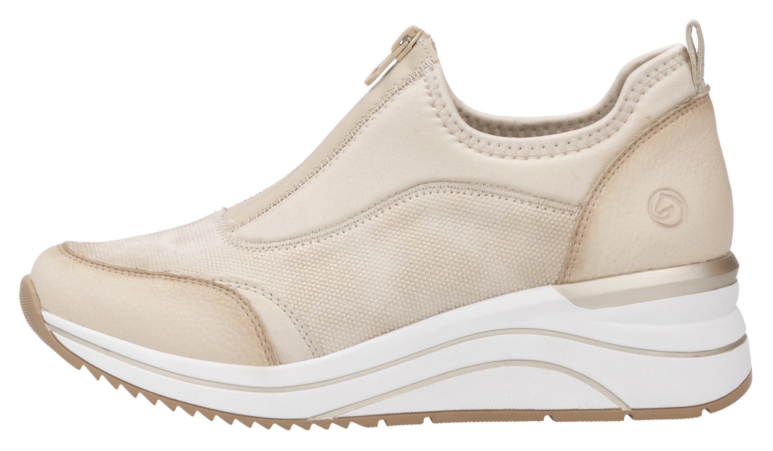 Remonte Slip-on sneakers , vrijetijdsschoen, lage schoen, slipper in vegan verwerking