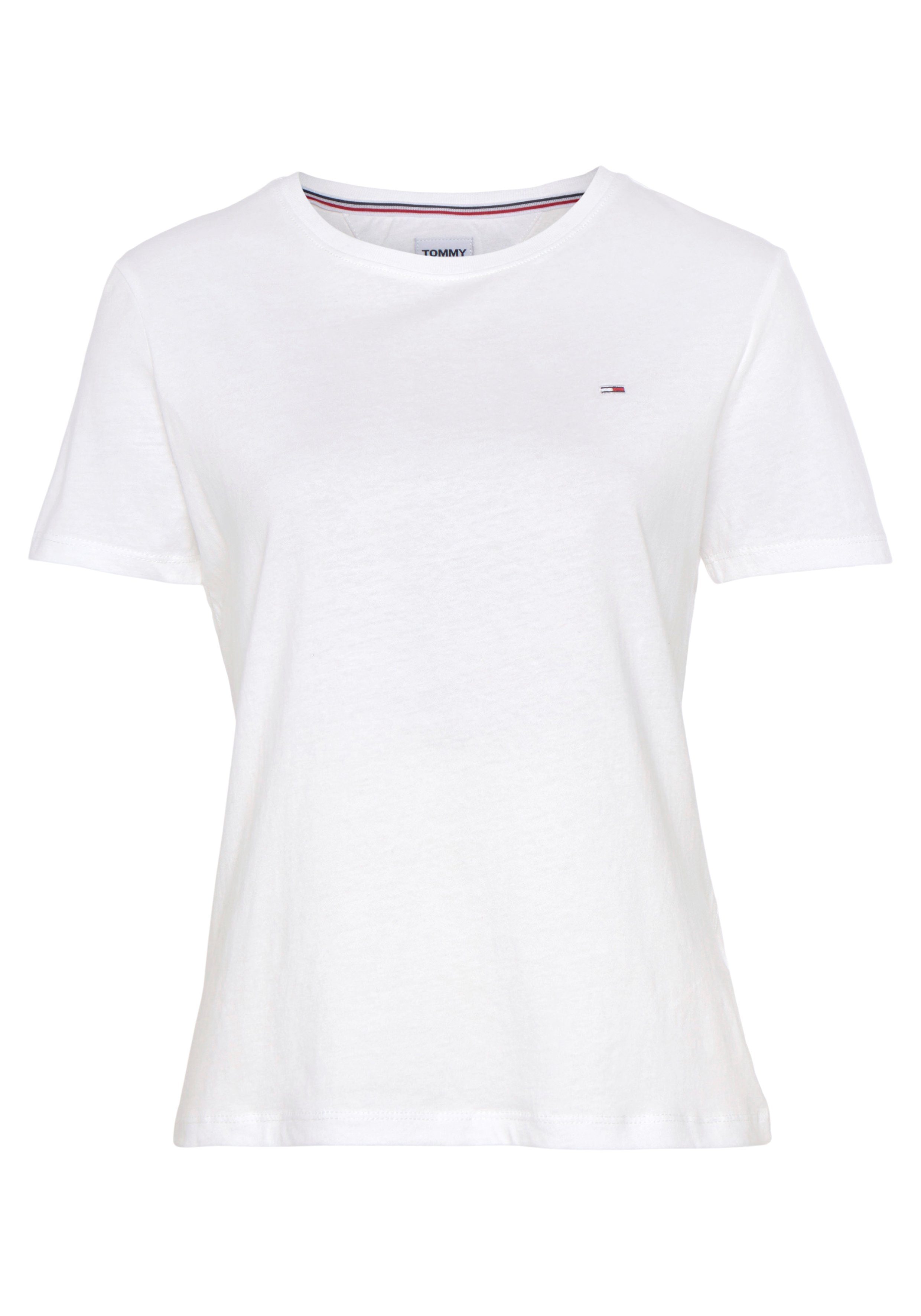 TOMMY JEANS Shirt met ronde hals TJW 2PACK SOFT JERSEY TEE met tommy jeans merklabel-borduursel (2-delig, Set van 2)