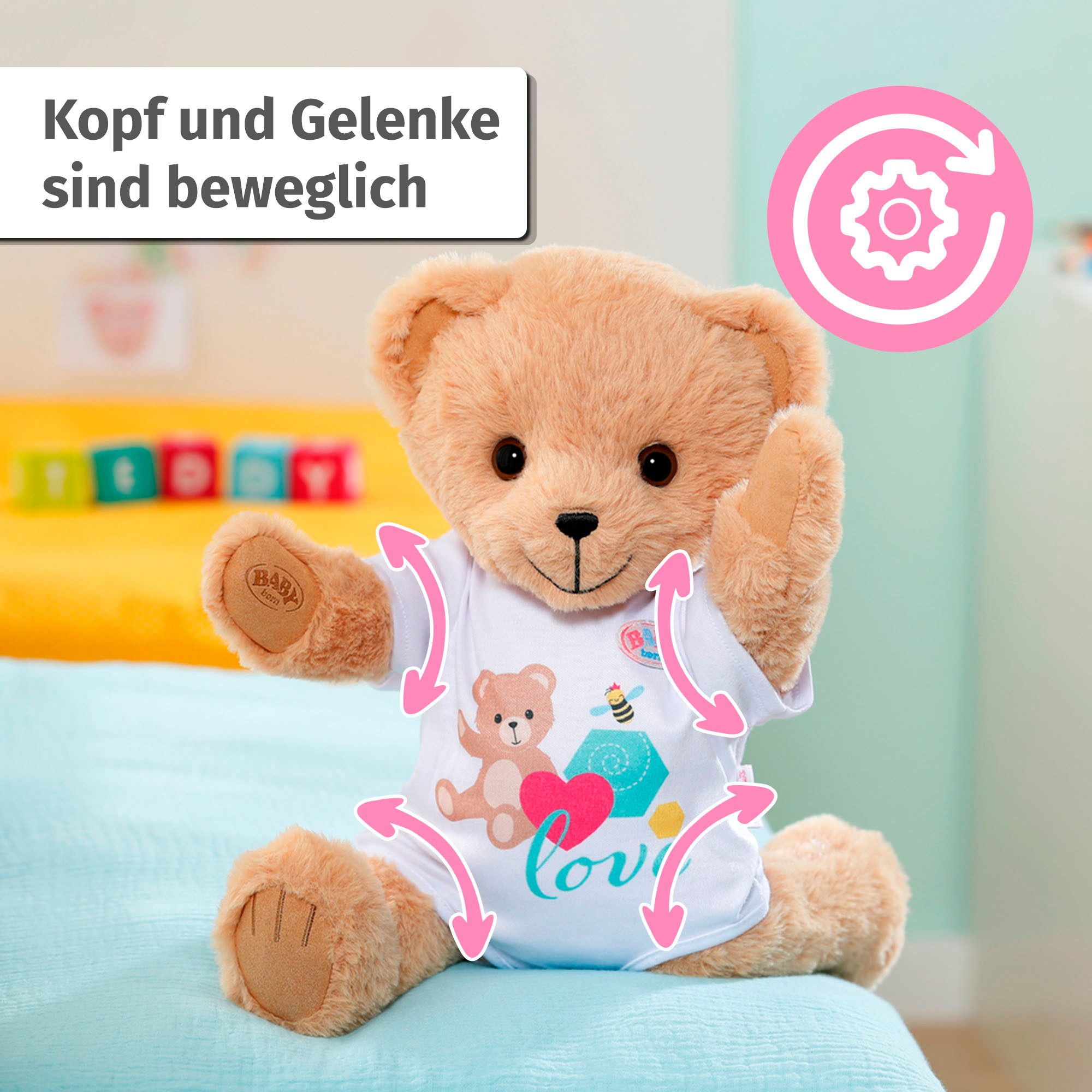 Baby Born Pluchen knuffel Zingende teddy, Duits