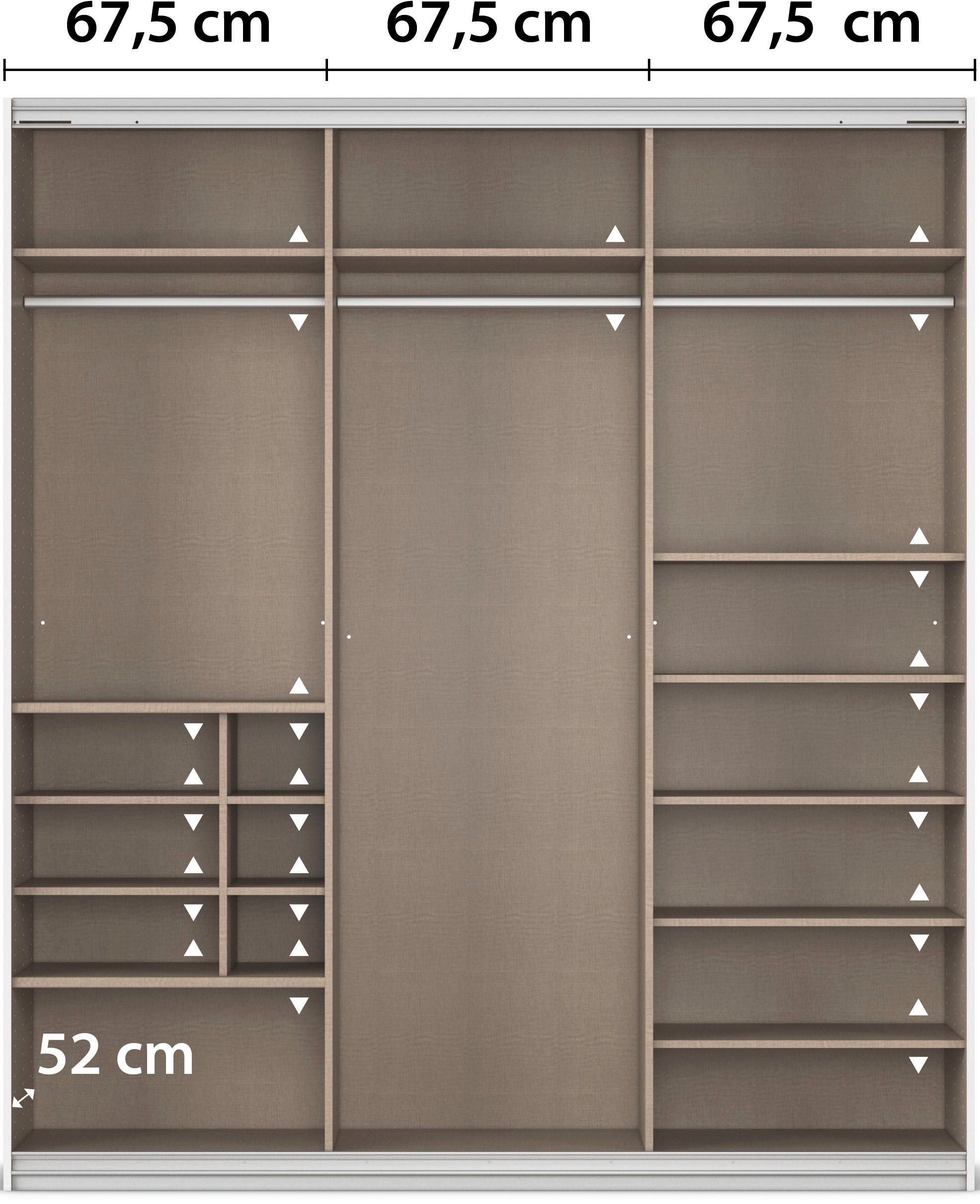 rauch Zweefdeurkast Kledingkast TOMA incl. rek inzet en extra legplanken made in germany