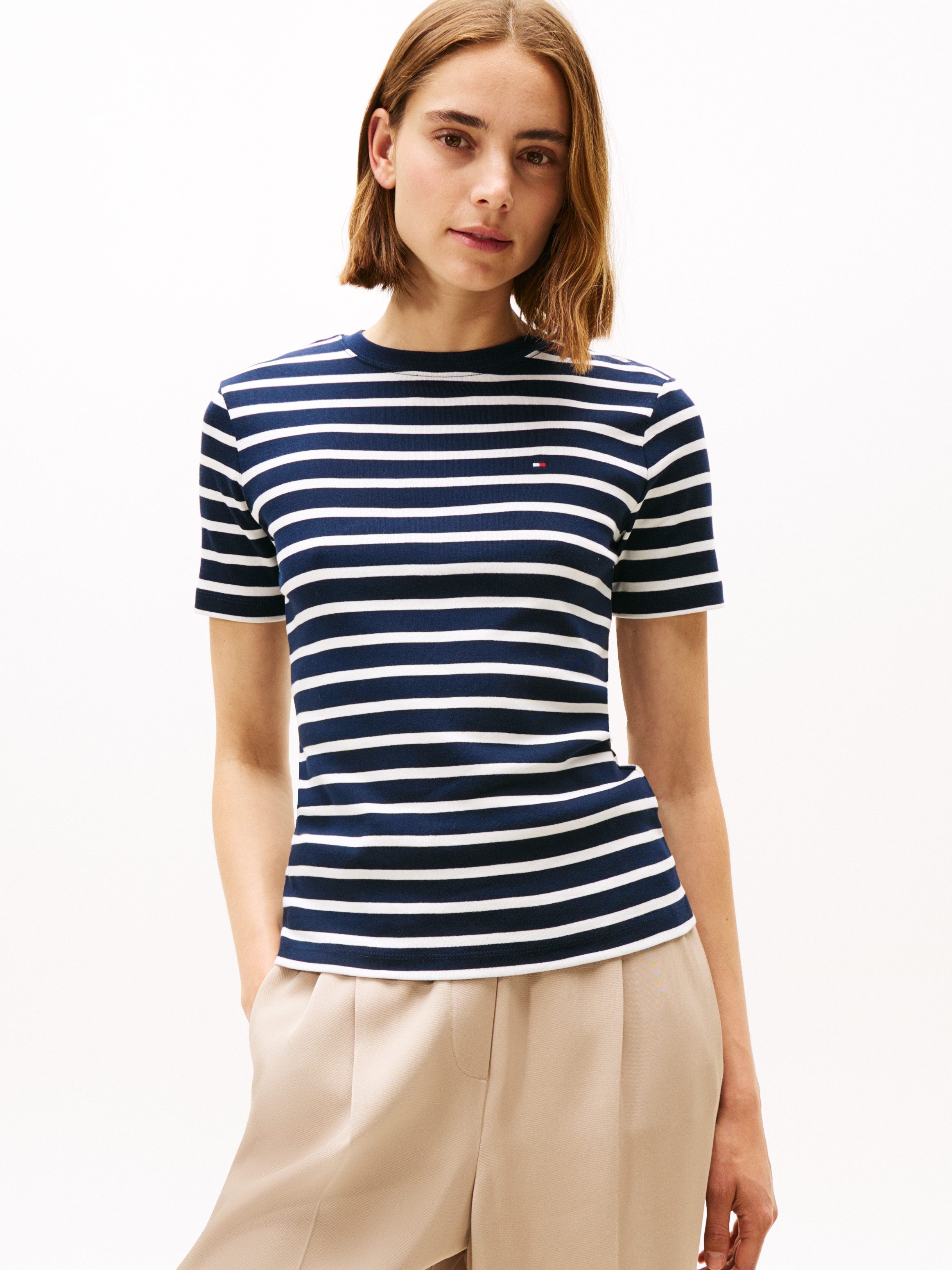 Tommy Hilfiger T-shirt SLIM CODY C-NK SS met geborduurd logo