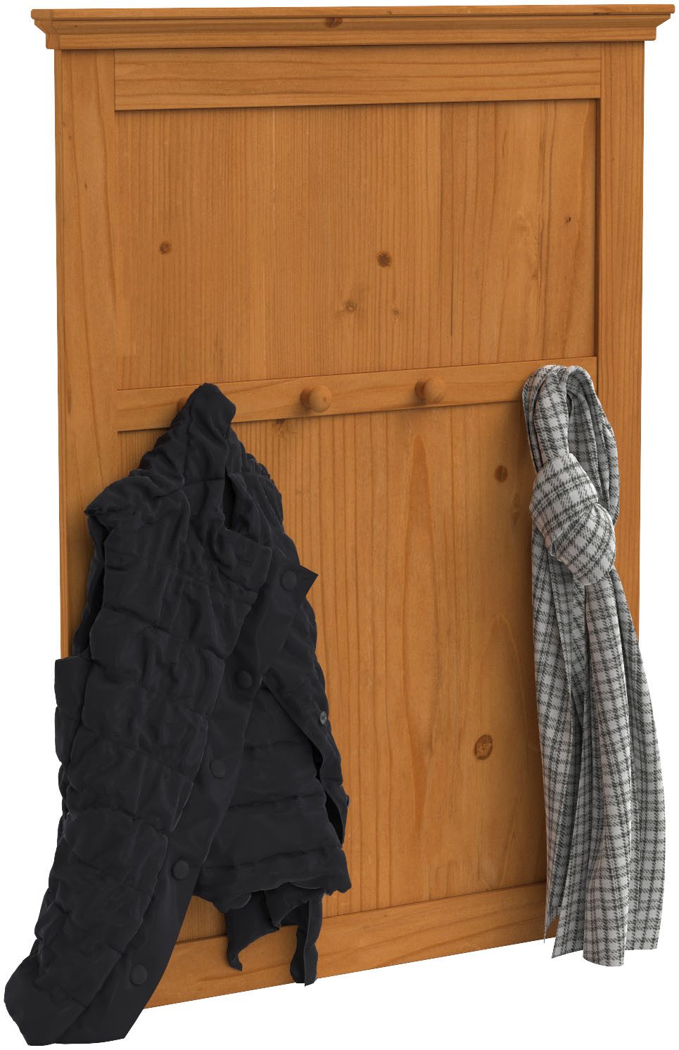 Home affaire Kapstokpaneel Selma uit massief grenenhout, hoogte 105 cm, breedte 80 cm