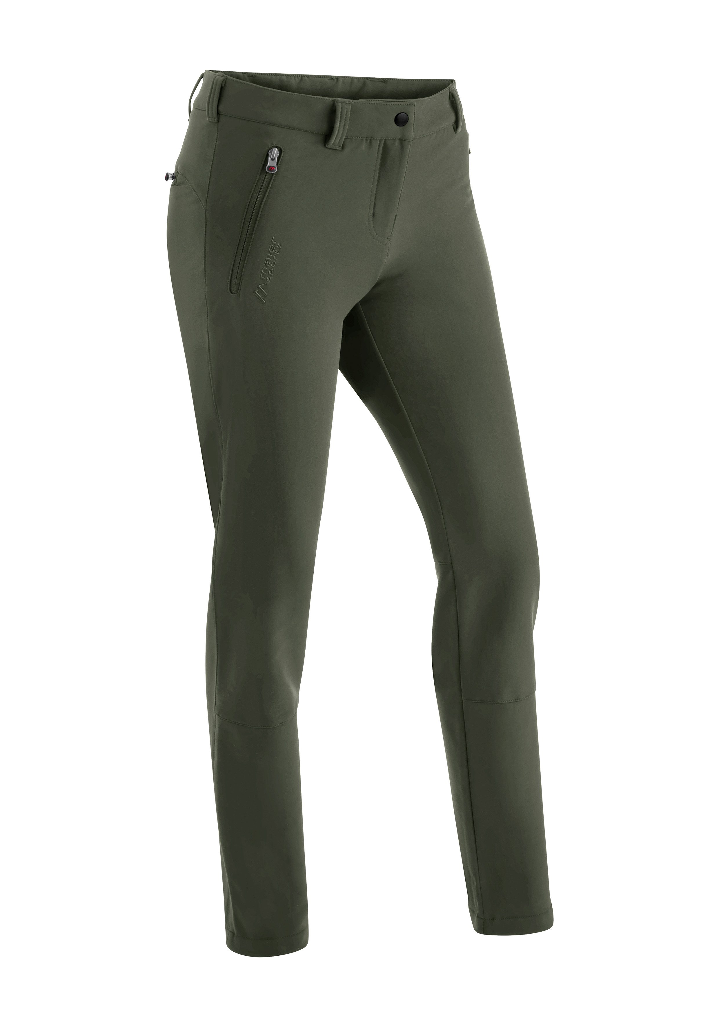 Maier Sports Functionele broek Helga slim warme dames outdoorbroek robuuste wandelbroek slim fit