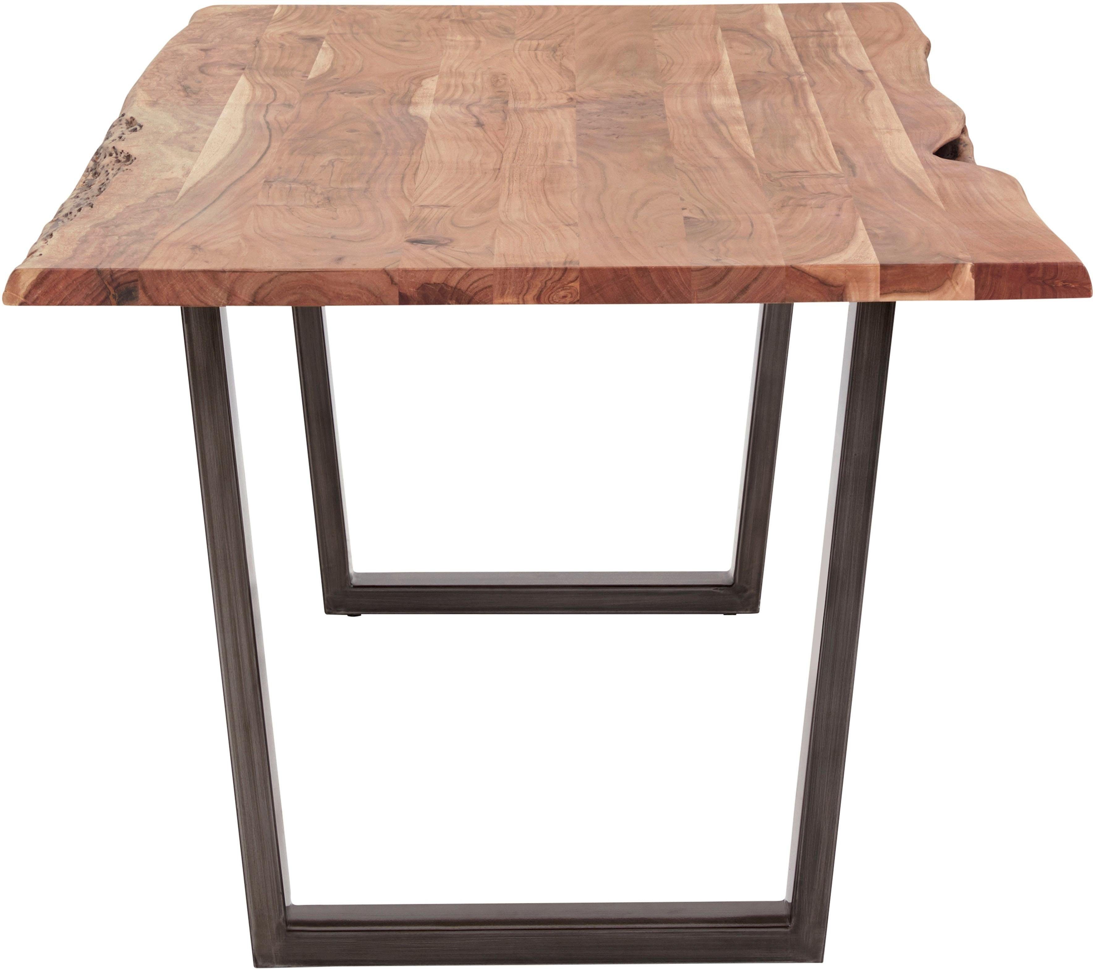 MCA living Eettafel CALABRIA Massief hout in boomstam-look
