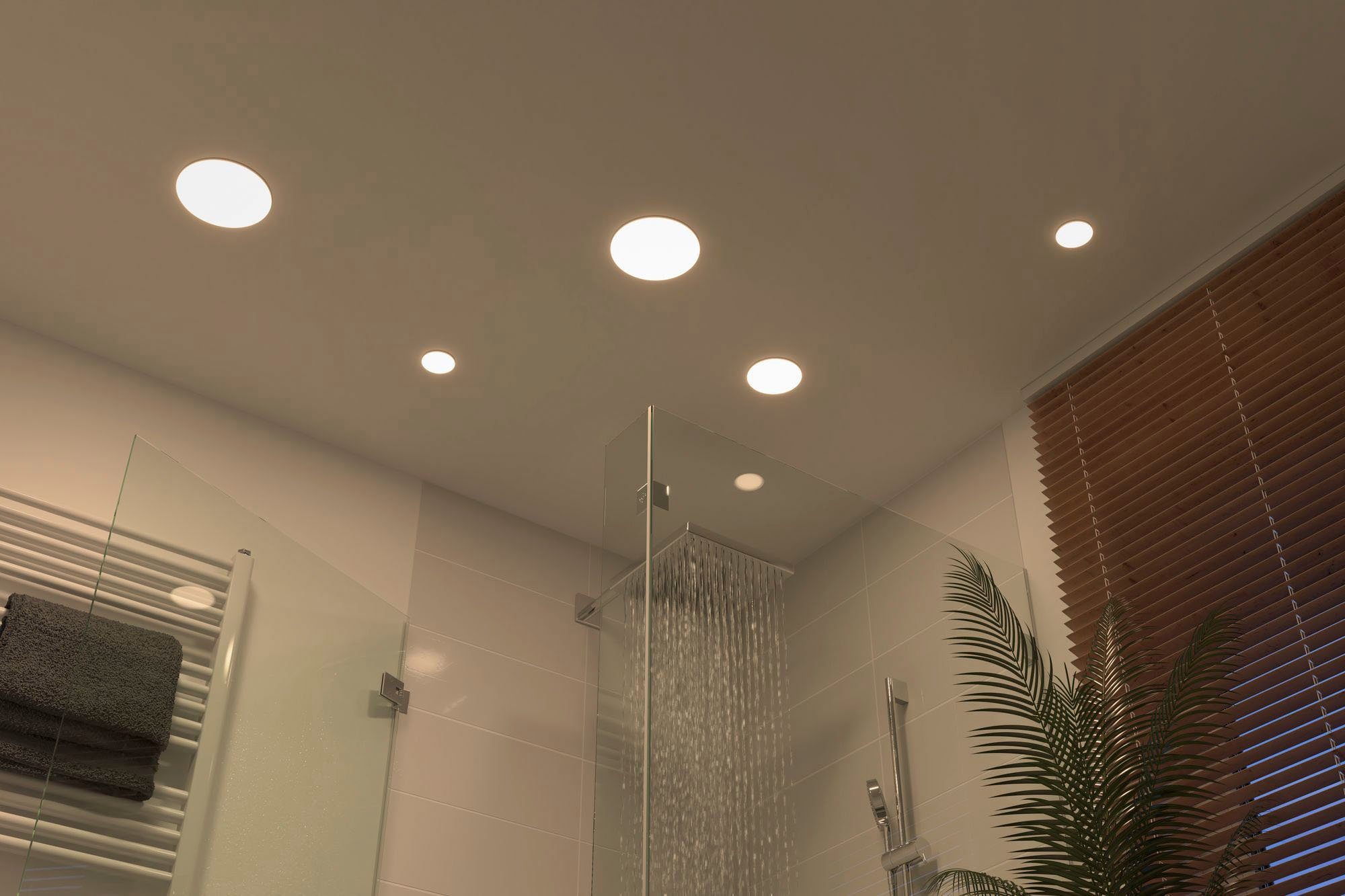 Paulmann Ledinbouwlamp VariFit LED Inbouwpaneel Veluna Edge IP44 rond 90mm 450lm 3000K Wit (1 stuk)