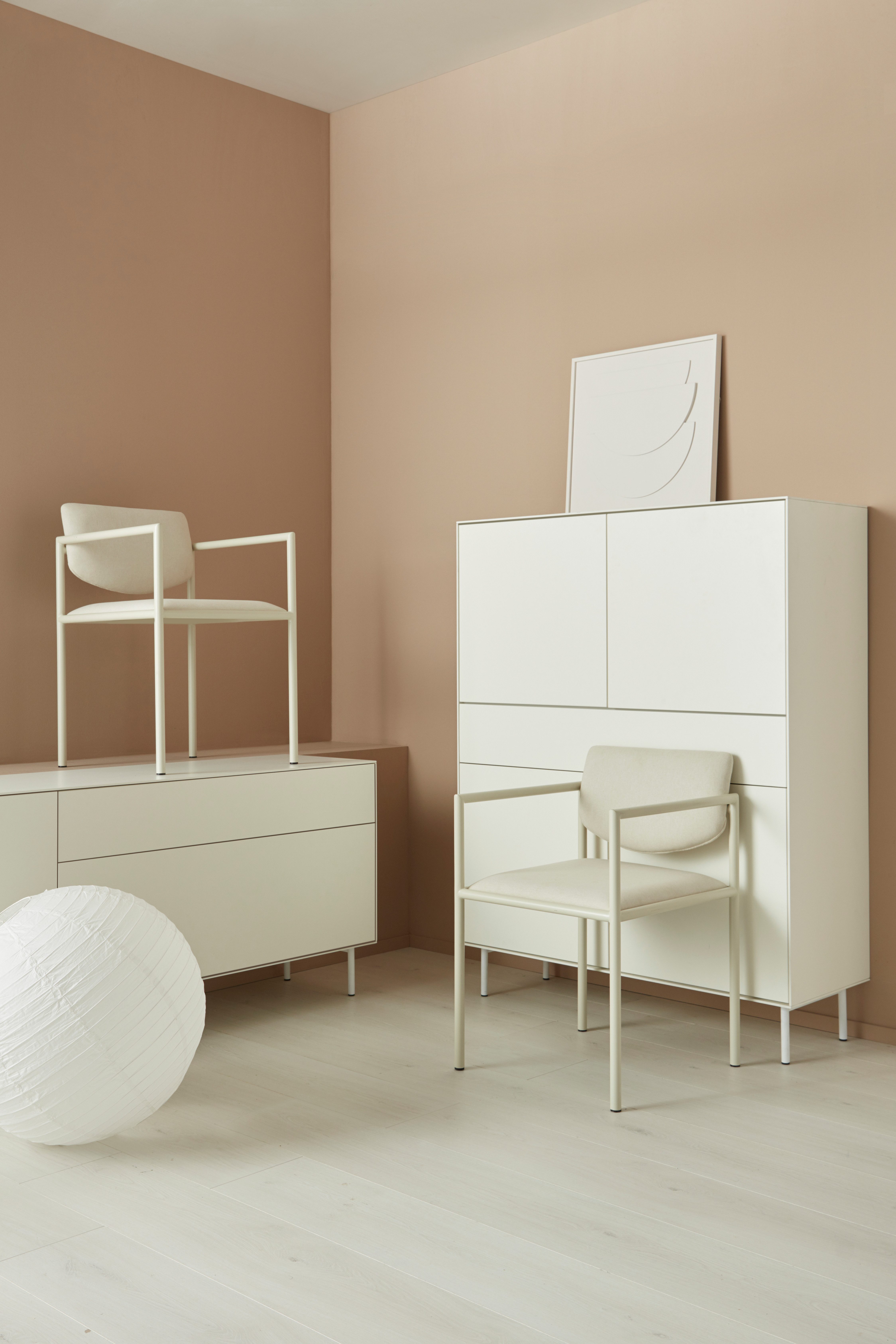 LeGer Home by Lena Gercke Highboard Essentials Hoogte: 144 cm, MDF gelakt, push-to-open functie