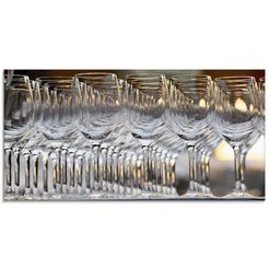 artland print op glas wijnglazen (1 stuk) wit