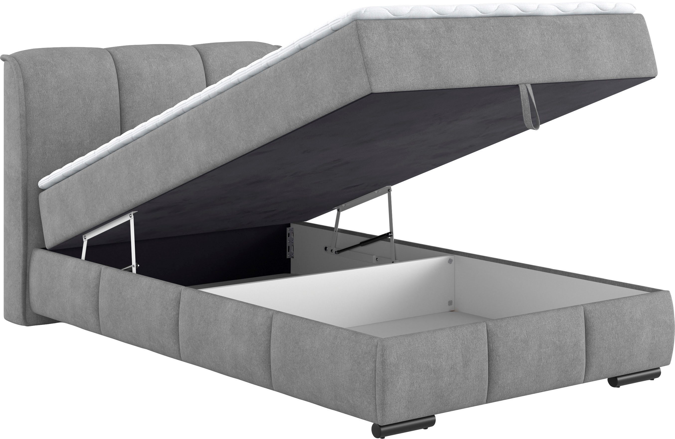 Mr. Couch Boxspring Bethany met bedkist, incl. matras Topmatras en sierkussen, in verschillende hardheden beschikbaar