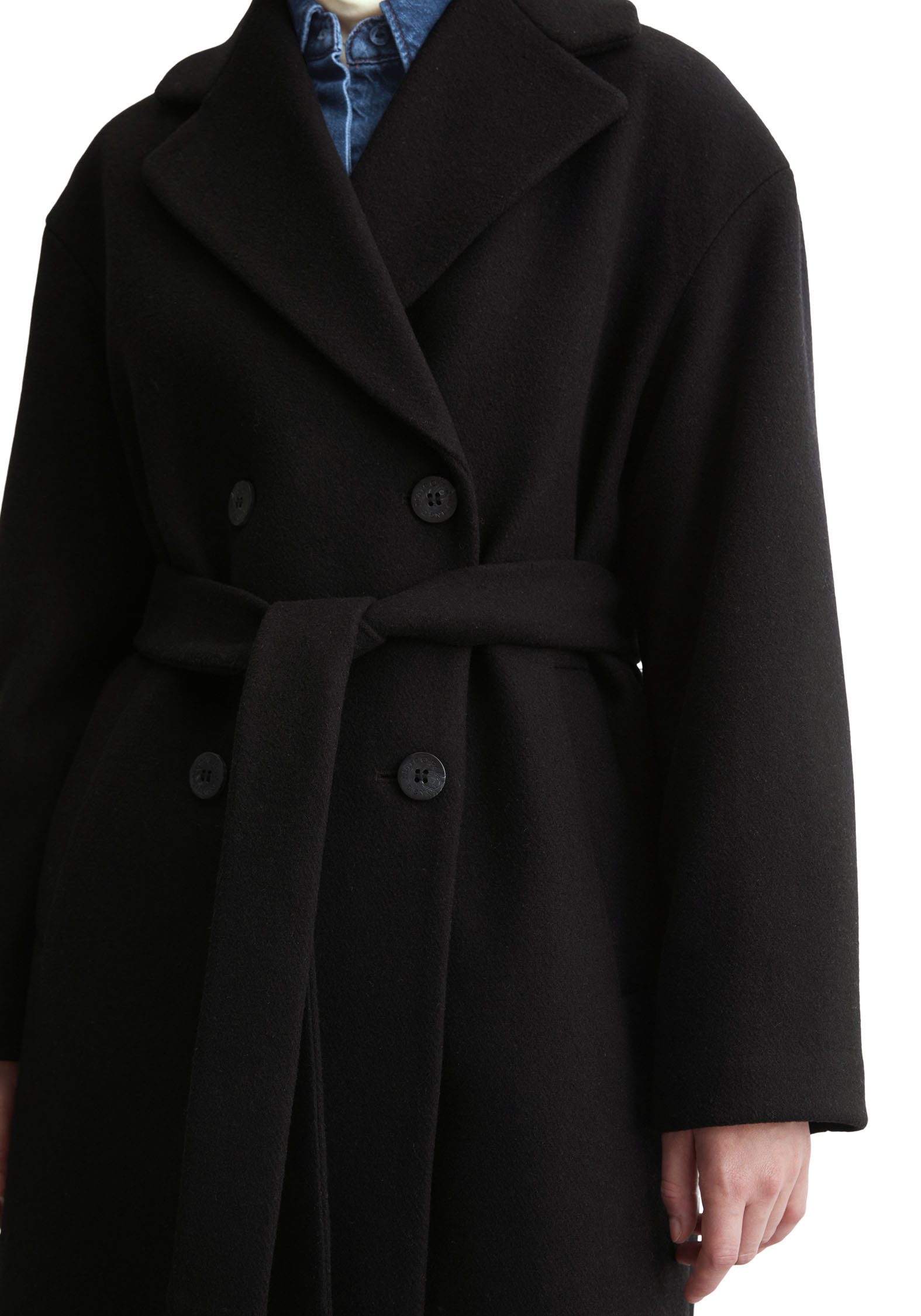 Marc O'Polo DENIM Winterjas met split achter en afneembare riem