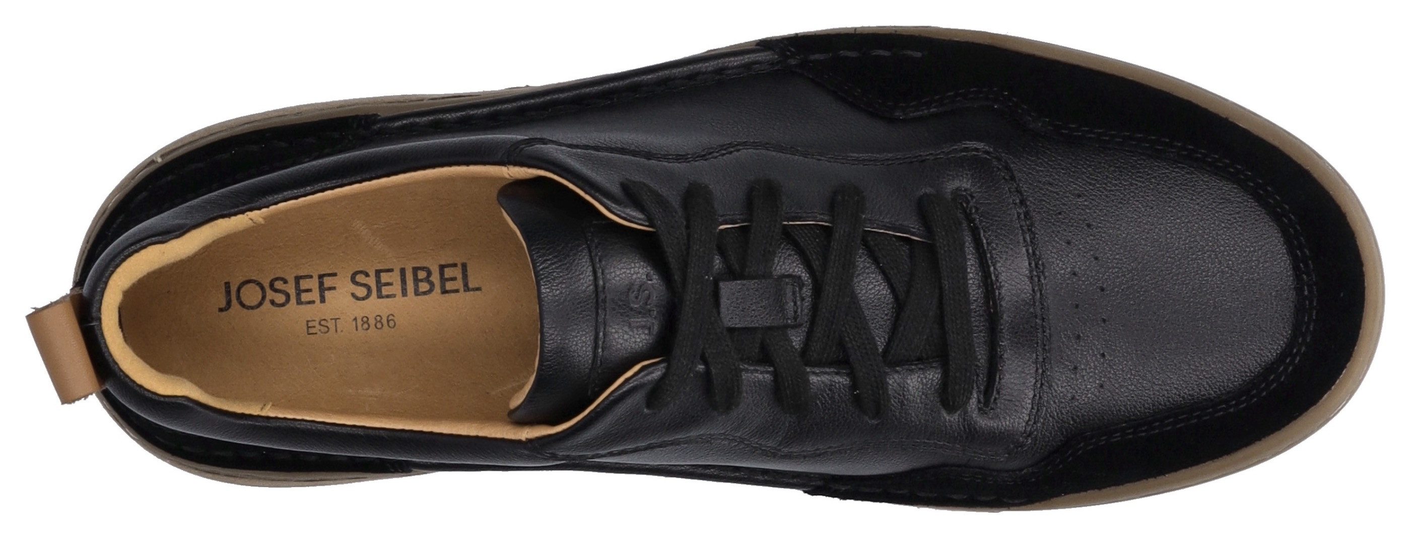 Josef Seibel Sneakers Cleve 01 , vrijetijdsschoen, retro sneaker, veterschoen met schoenwijdte breed