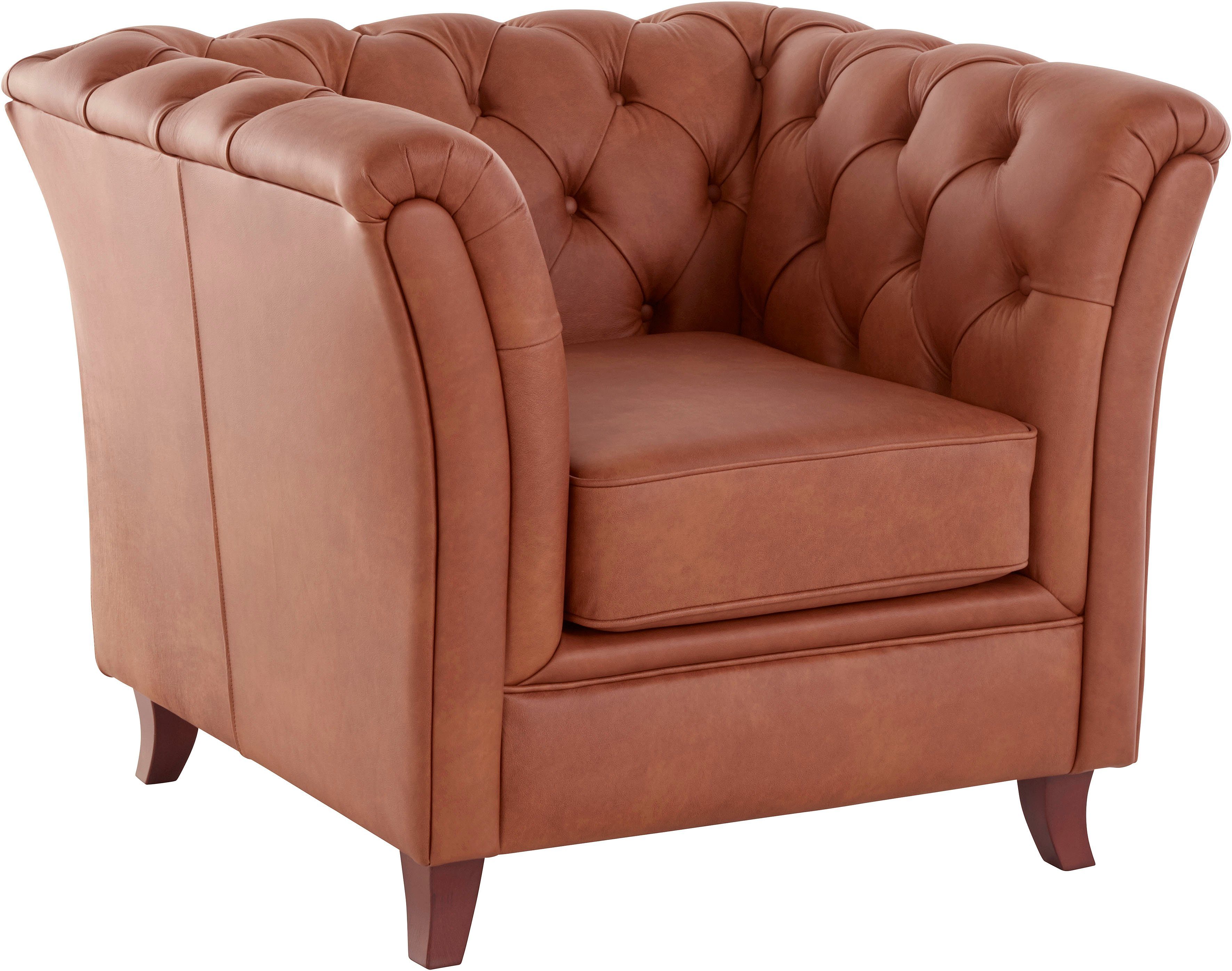 Home affaire Chesterfield-fauteuil Reims cocktailstoel, stoel met echte chesterfield-capitonnage, uitstekende verwerking