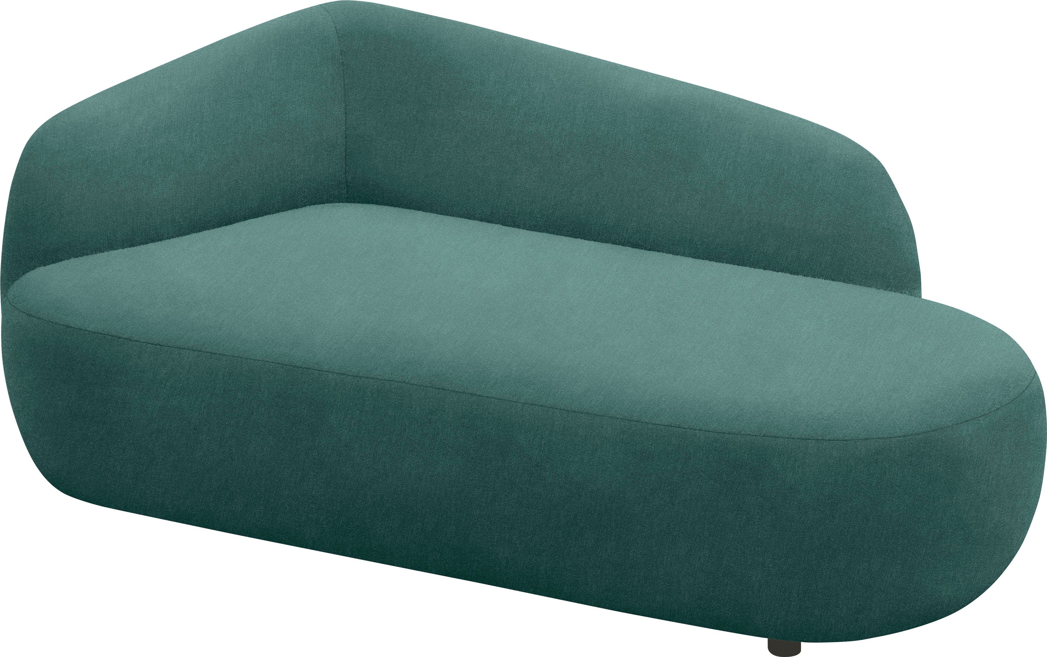 andas Récamier Björnar incl. reversible-sierkussen: bloemmotief, resp. uni, Binnenvering, armleuning links of rechts naar keuze, B/D/H: 183x105x75 cm