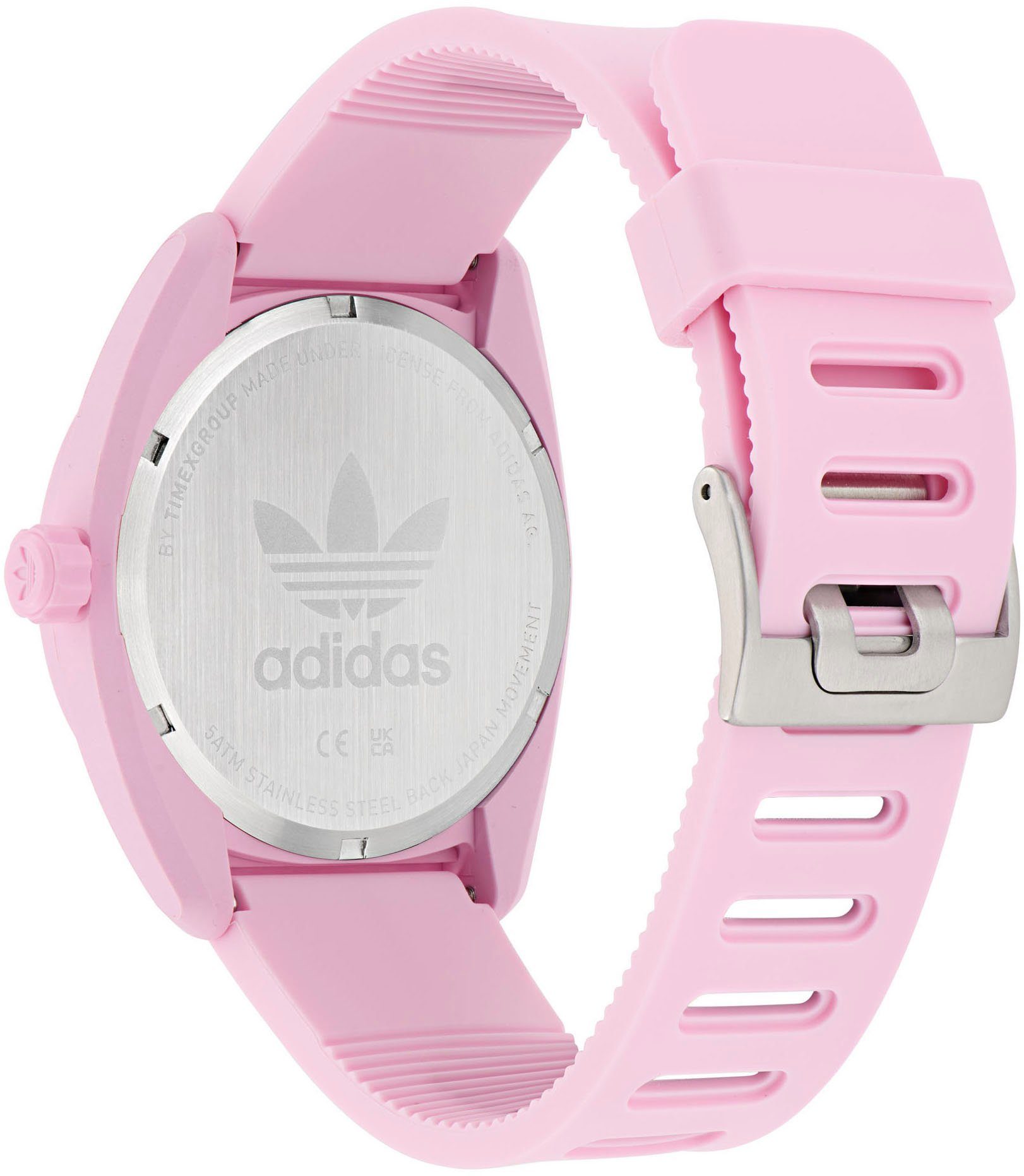 adidas Originals Kwartshorloge PROJECT THREE Polshorloge, dameshorloge, herenhorloge, analoog, siliconen armband