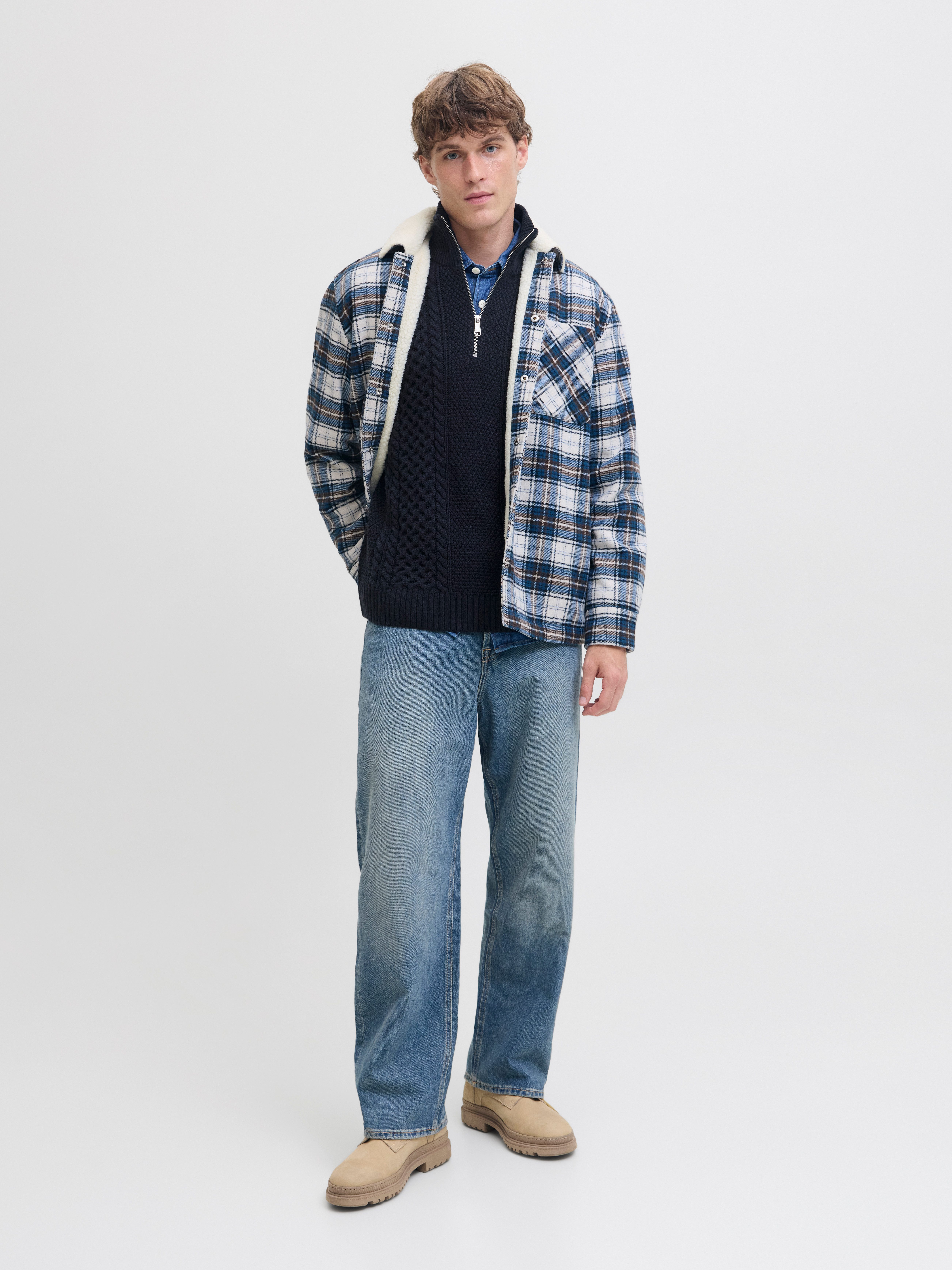 Jack & Jones Schipperstrui JJPAUL KNIT HALF ZIP