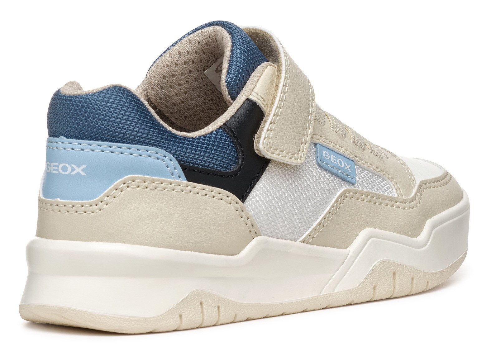 Geox Sneakers J Perth Boy , retro sneaker, slip-on sneaker met klittenbandsluiting