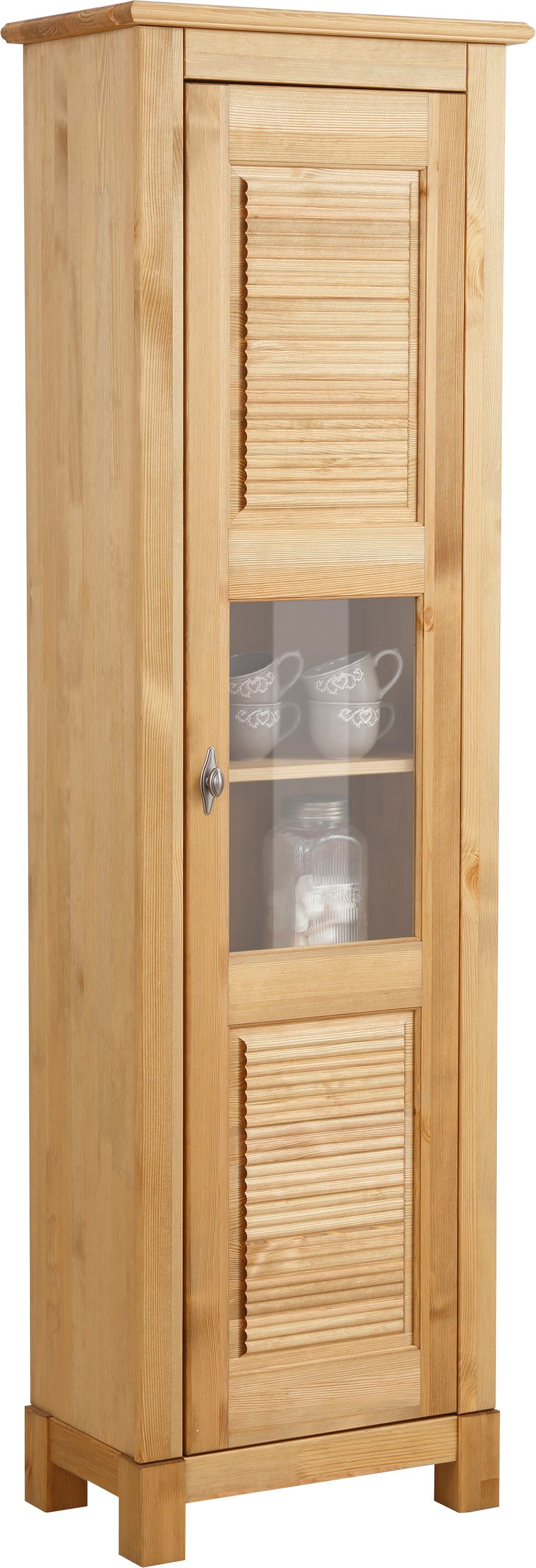 Home affaire Vitrinekast Rauna Hoogte 180 cm, van massief grenen