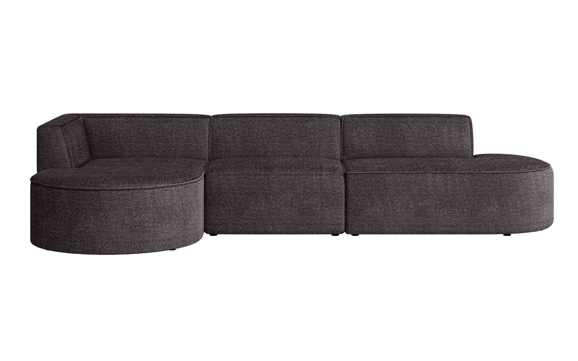 andas Hoekbank EIVIND designerbank met ottomane rechts/links, B/D/H: 343/159/72 cm