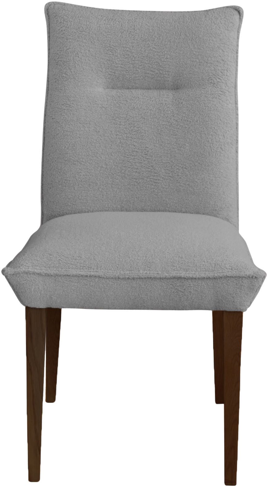 Home affaire Stoel met 4 poten Atena Frame van massief beukenhout, bekleding teddy-look (set)