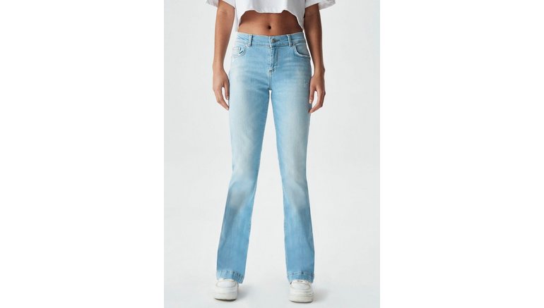 LTB Wijd uitlopende jeans FALLON met wijd uitlopende pijpen, normale taillehoogte en stretchaandeel