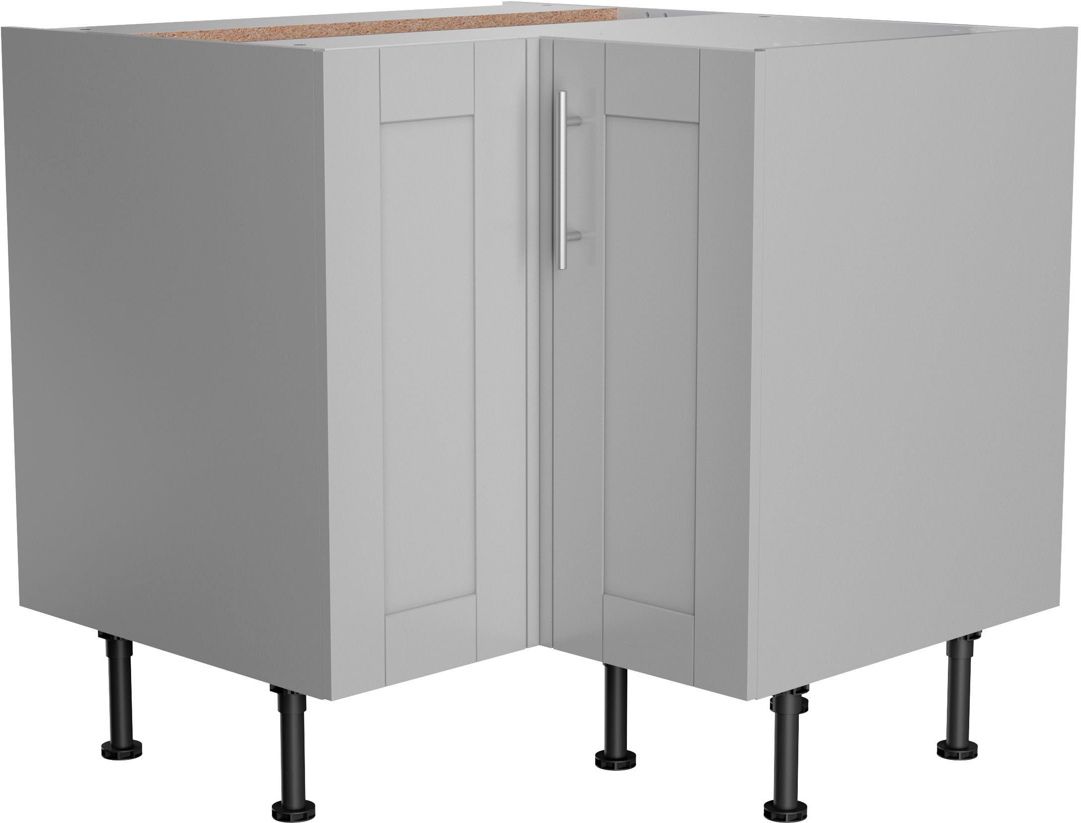OPTIFIT Hoekonderkast Ahus Breedte 90x 90 cm onderkasten grijs