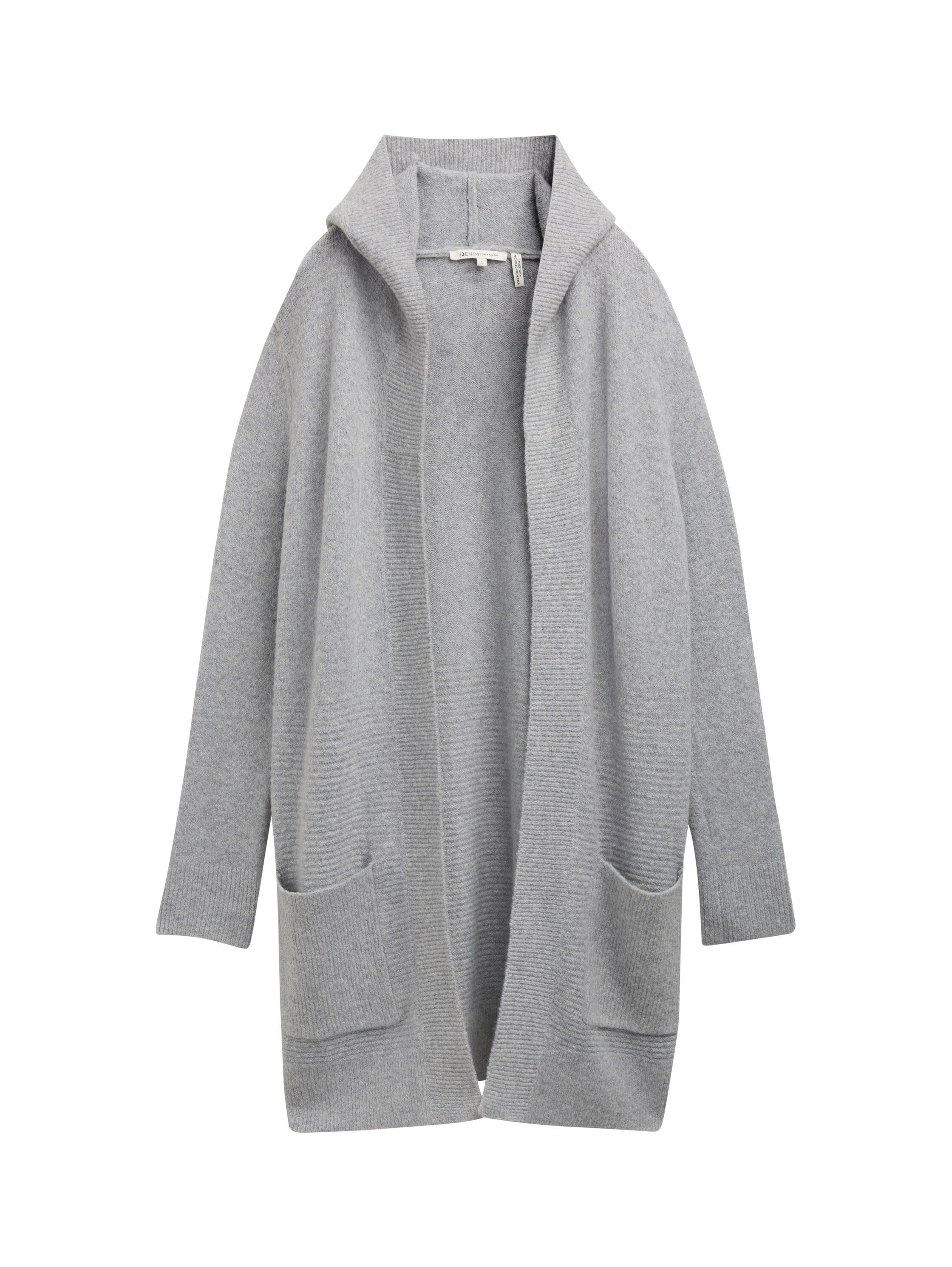 Tom Tailor Denim Cardigan met een capuchon