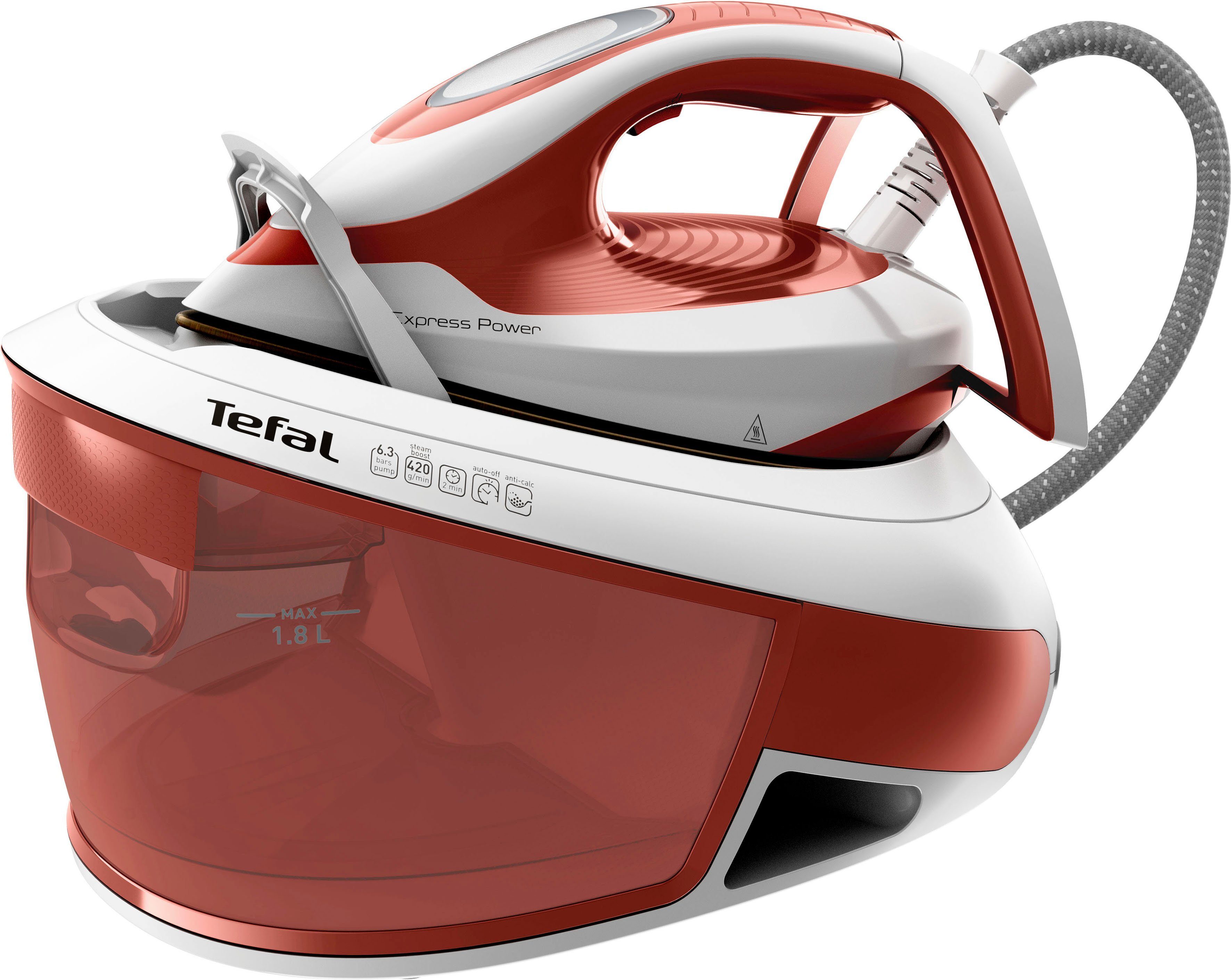 Tefal Stoomstrijksysteem SV8110 Express power, 6,3 bar, XL waterreservoir, 420 g/min. extra...