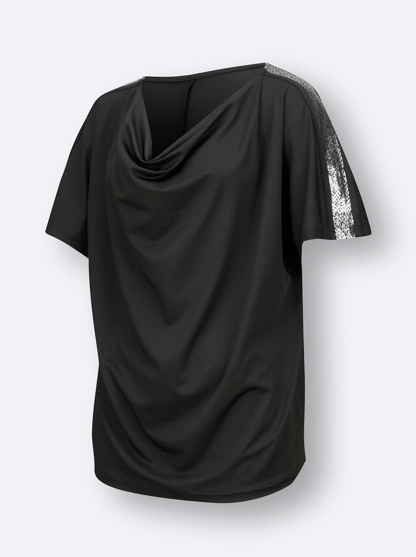 Classic Basics Shirt met cascadehals (1-delig)