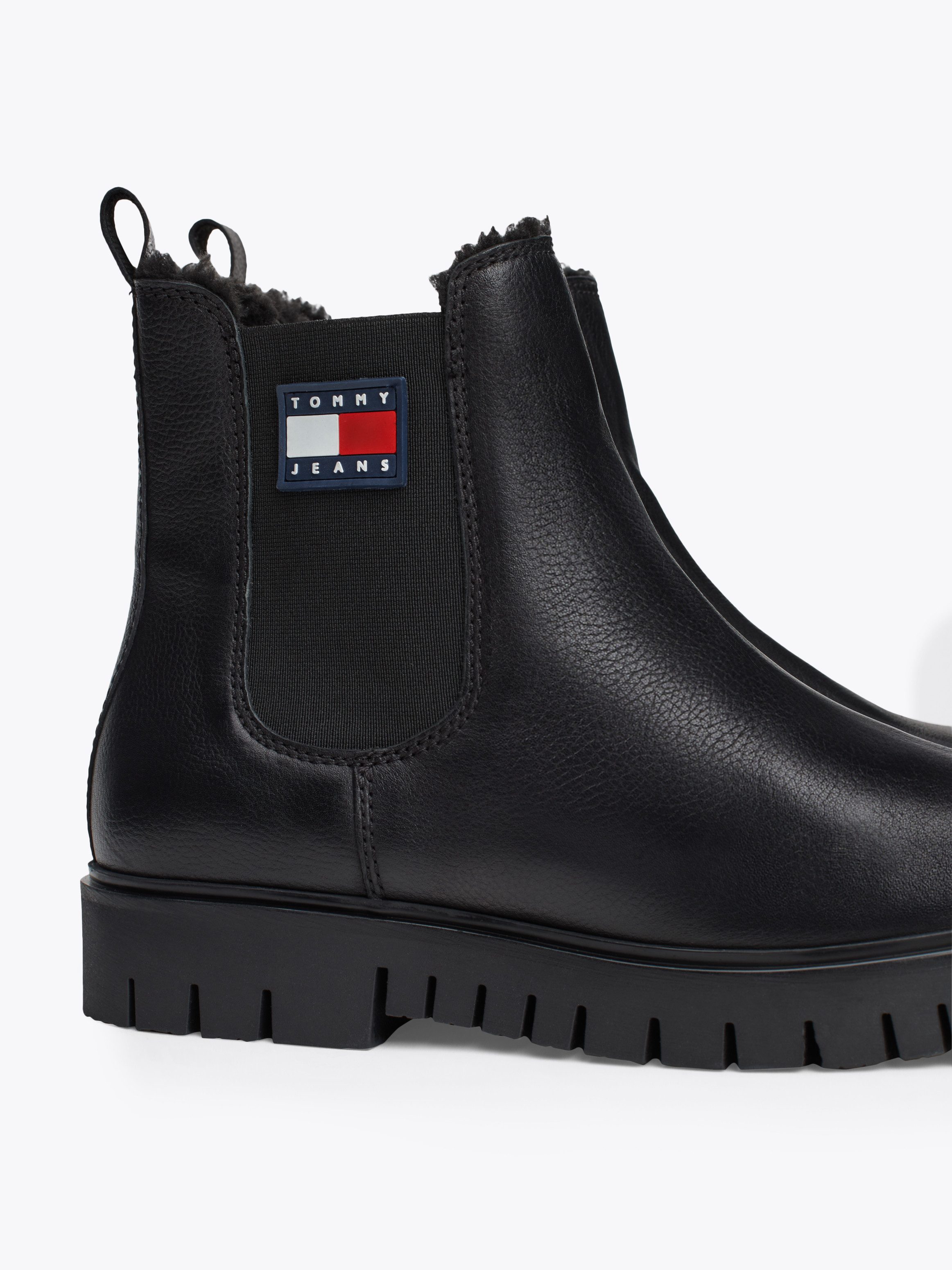TOMMY JEANS Winterlaarzen TJW CHELSEA BOOT WL blokhak, plateau, chelseaboots, instapschoen met zijlogo