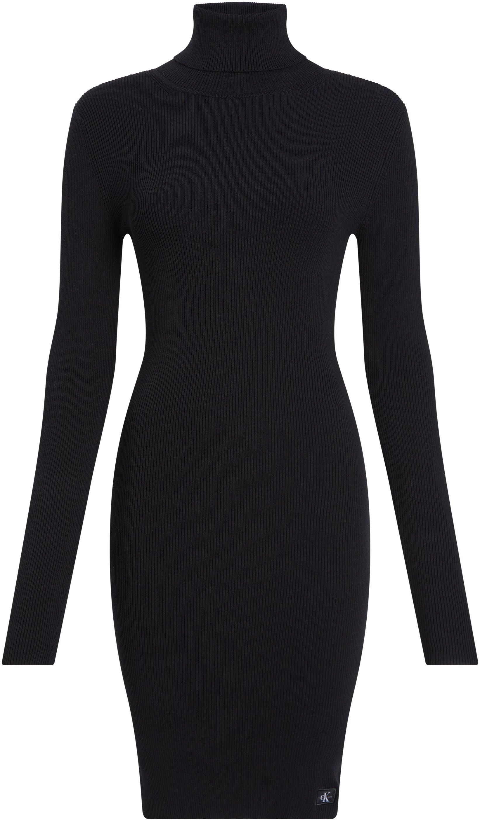 Calvin Klein Sweatjurk WOVEN LABEL TIGHT SWEATER DRESS